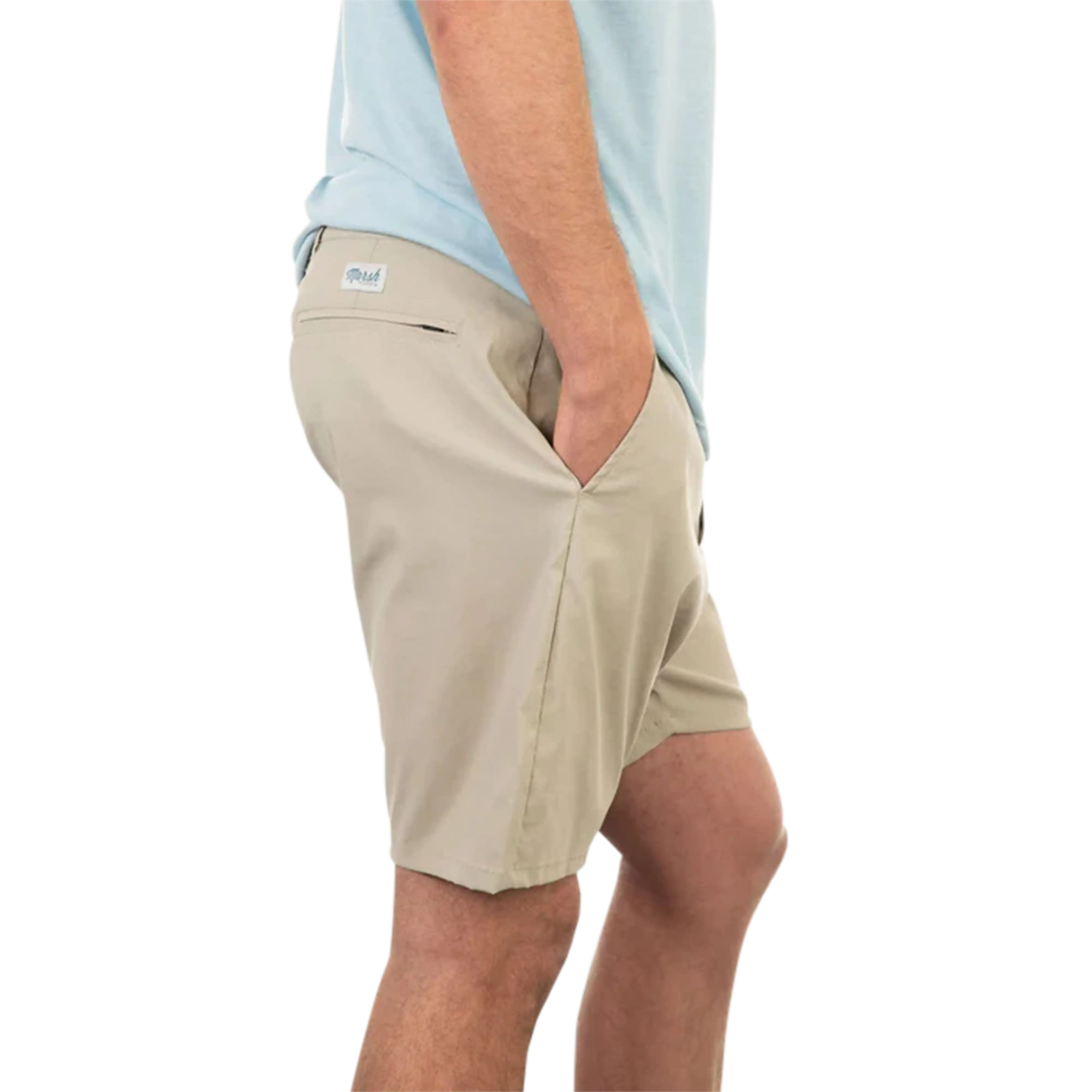 Marsh Wear Prime shorts in Khaki - side