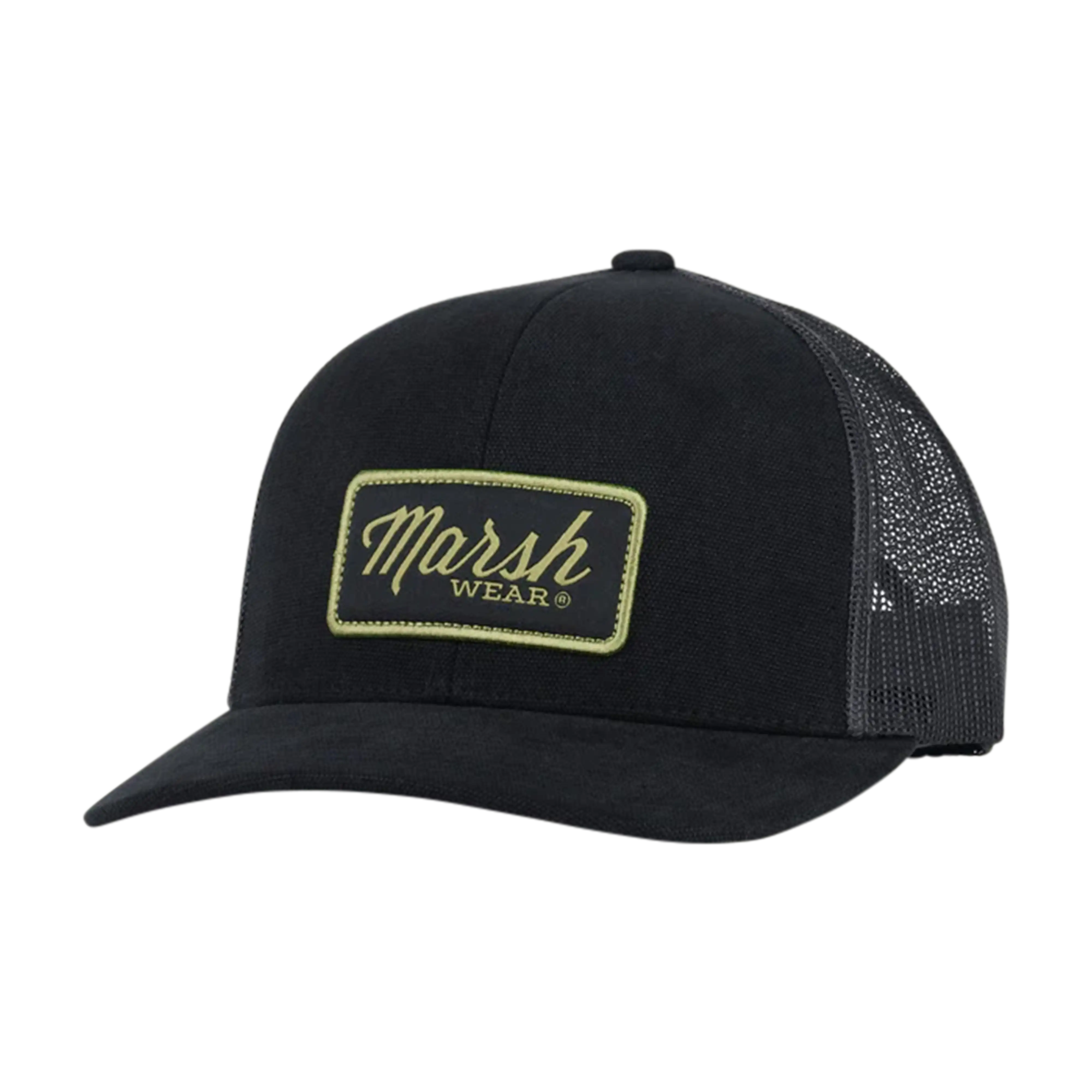Marsh Wear Script trucker hat in Black