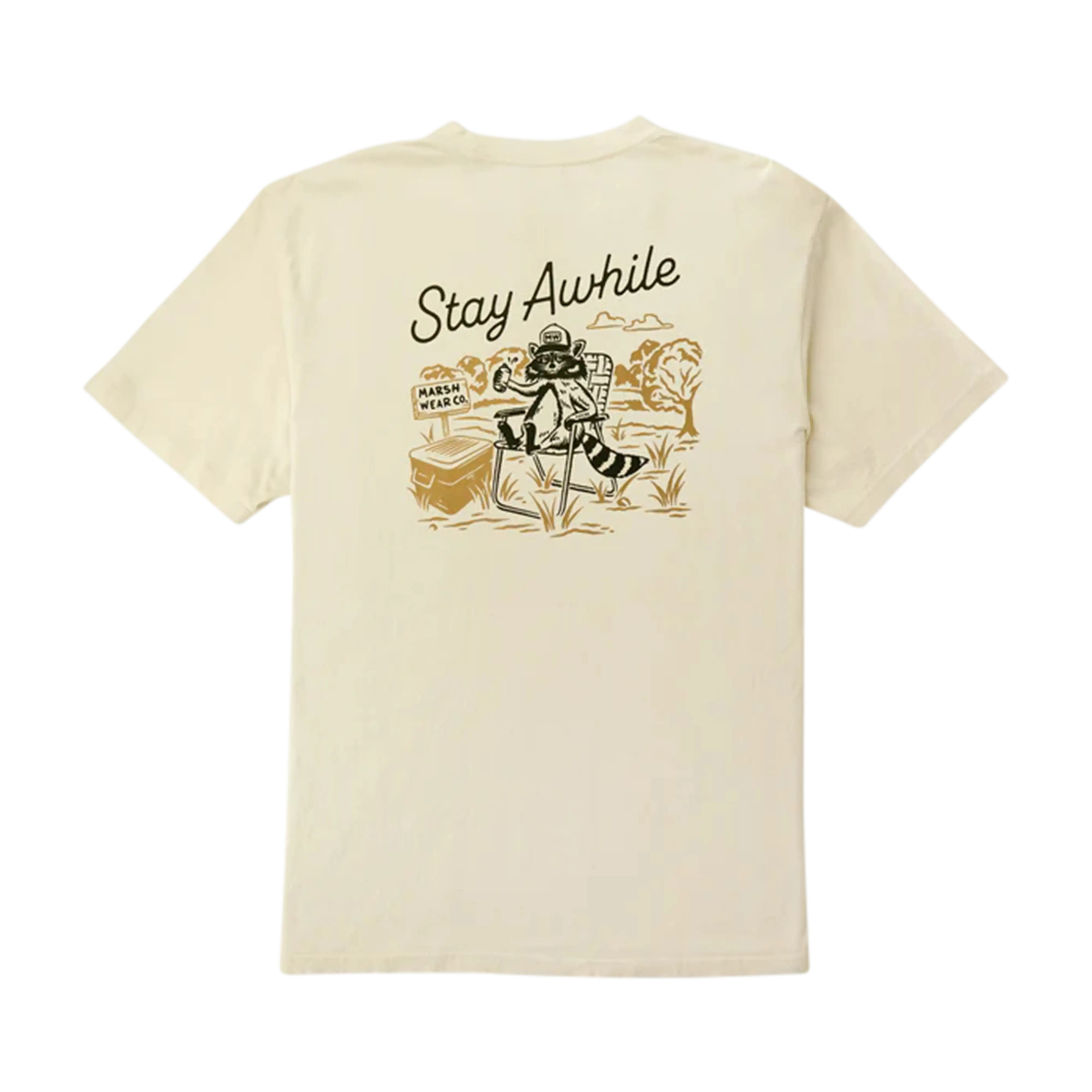 Marsh Wear Stay Awhile short sleeve tee in Vintage White Back