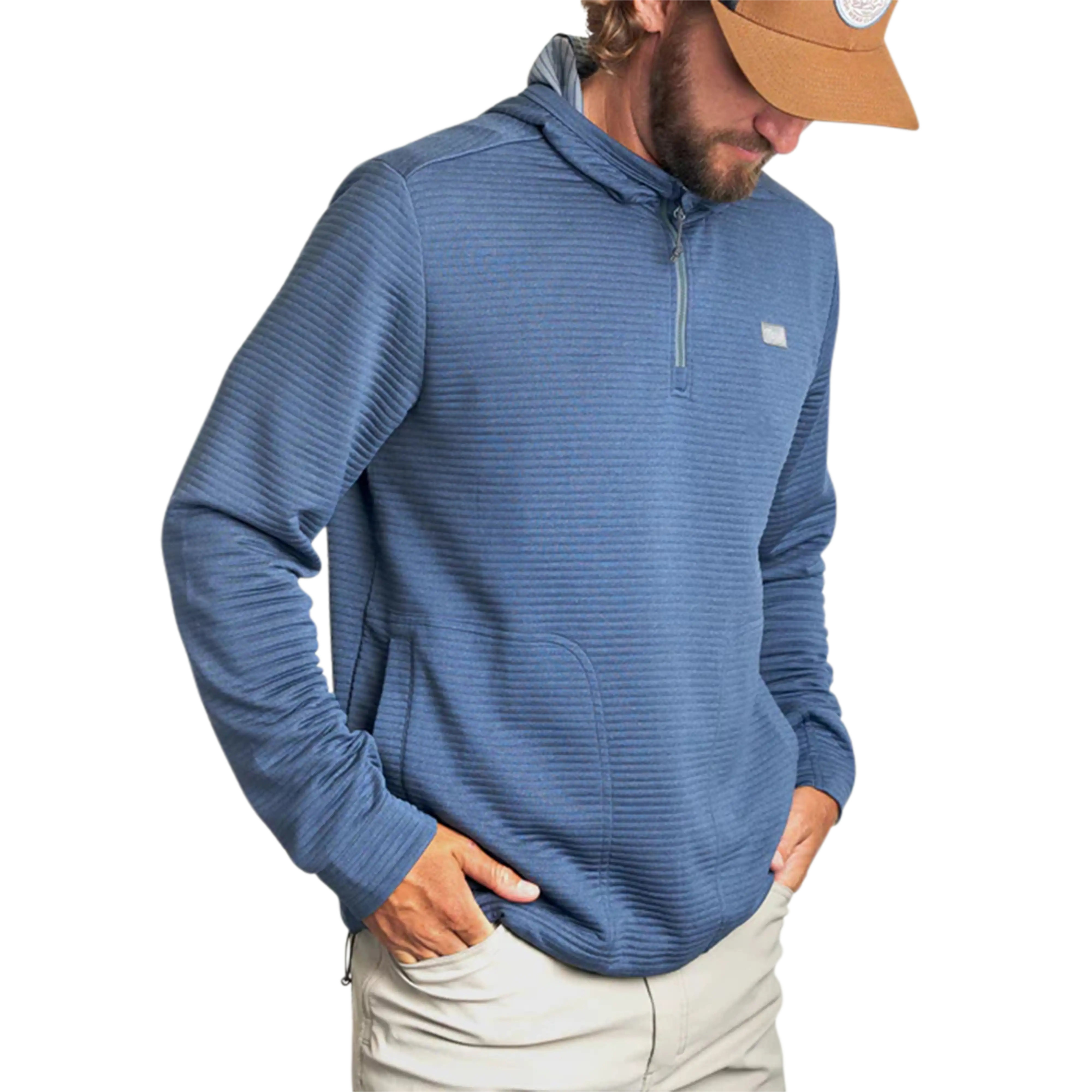 Marsh Wear Sullivan tech hoodie in Stargazer Blue - front