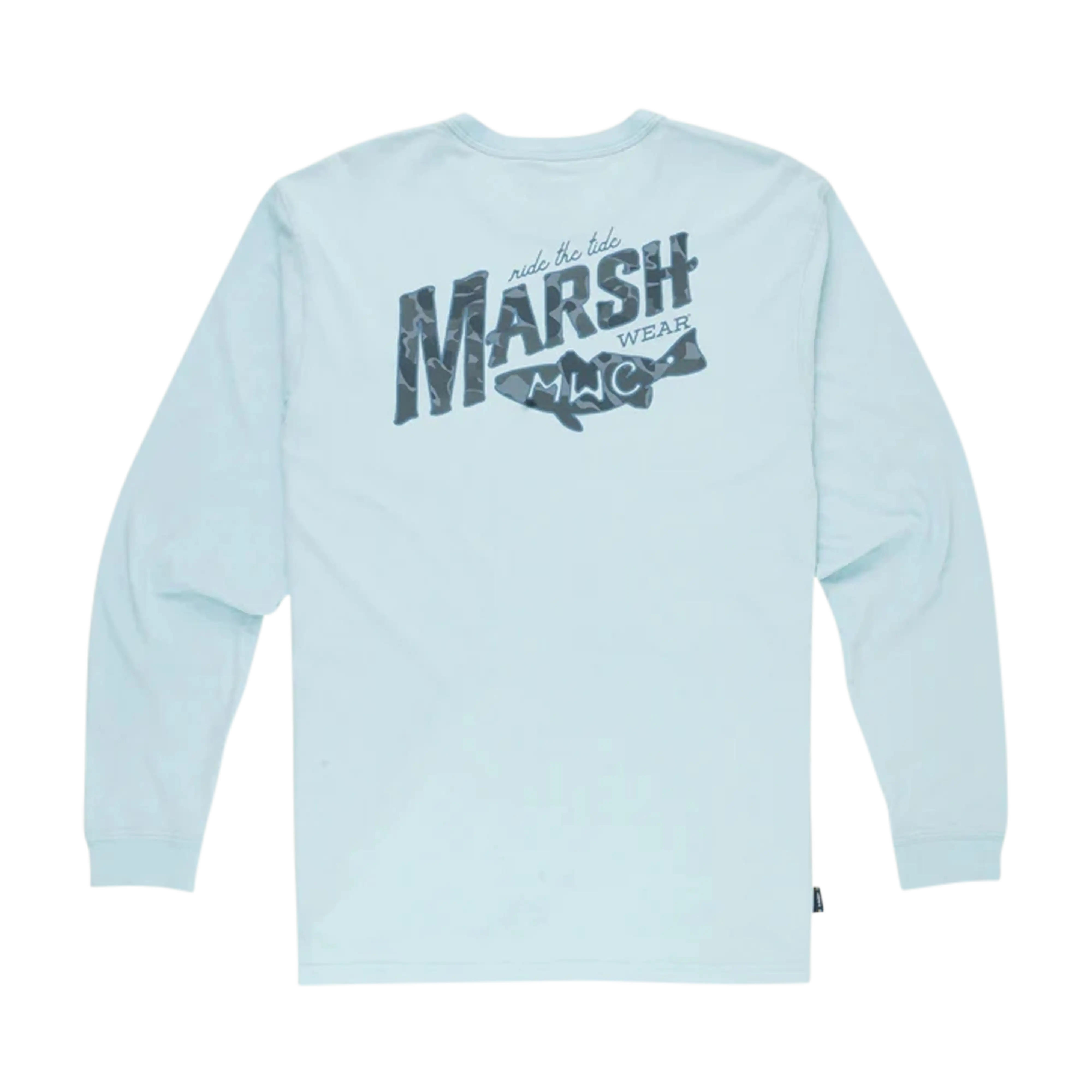 Marsh Wear Sunrise Marsh long sleeve t-shirt in Chambray