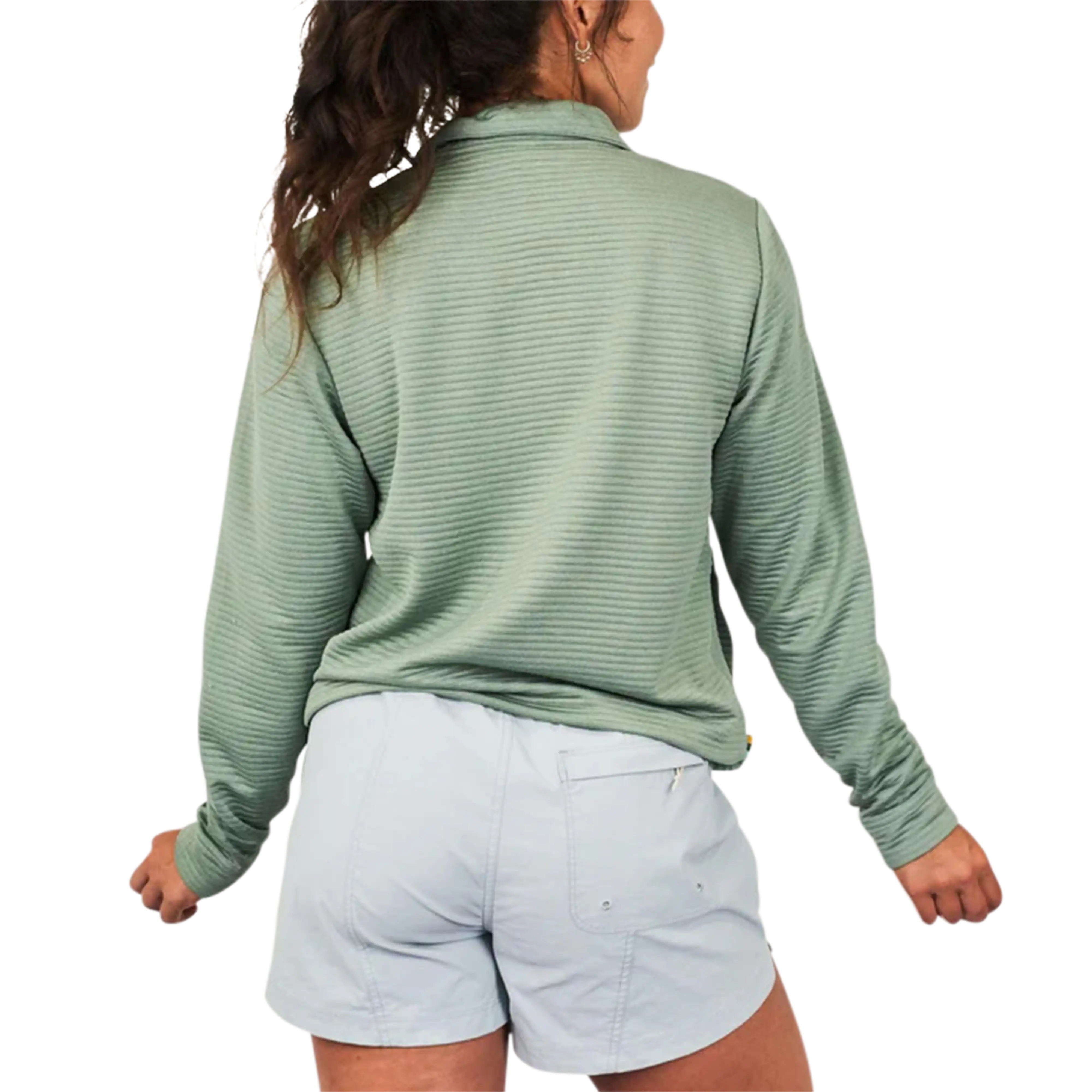 Marsh Wear Women's Sullivan 1/4 zip in Lily Pad - back