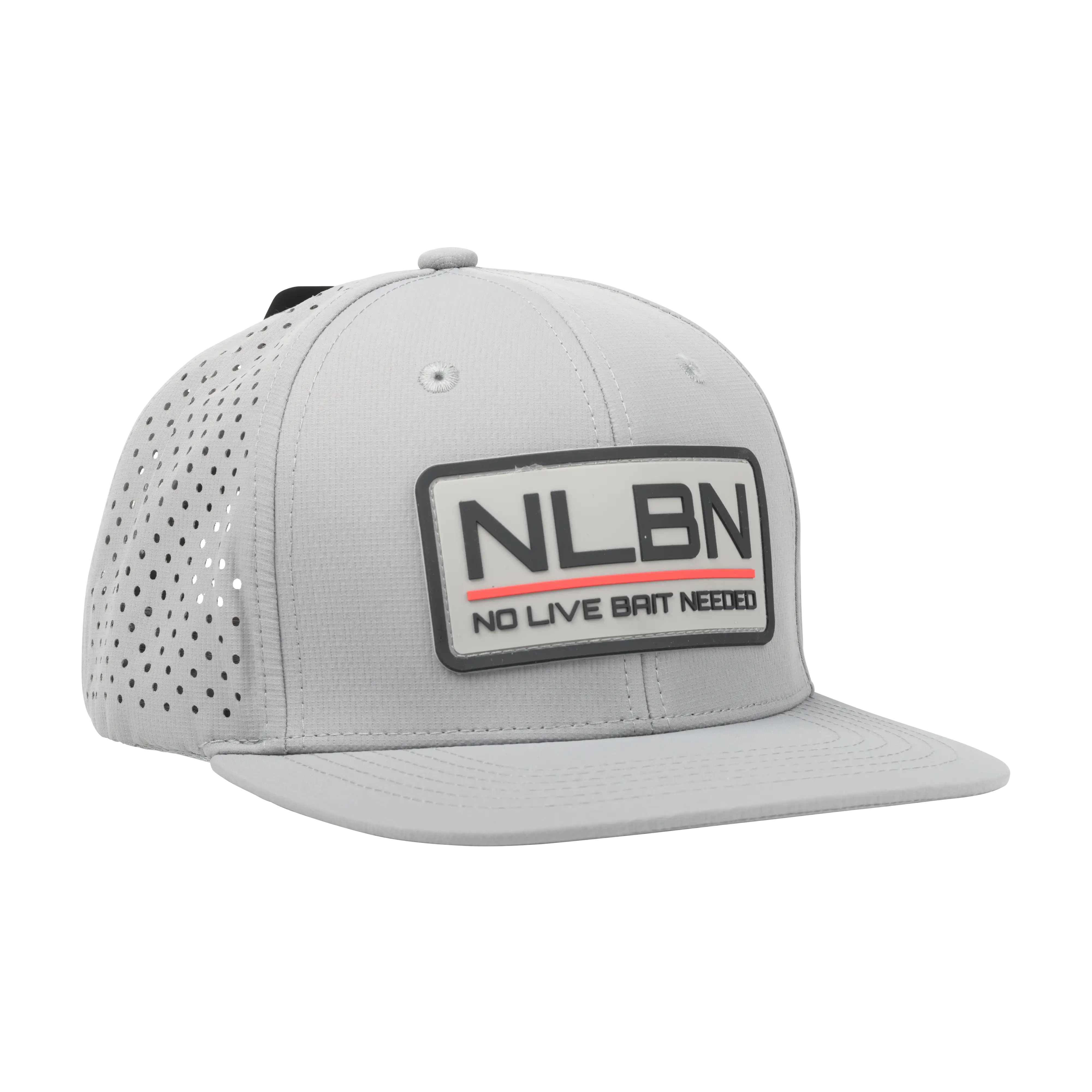 NLBN 6-Panel Performance Red Lockup Hat - Grey front