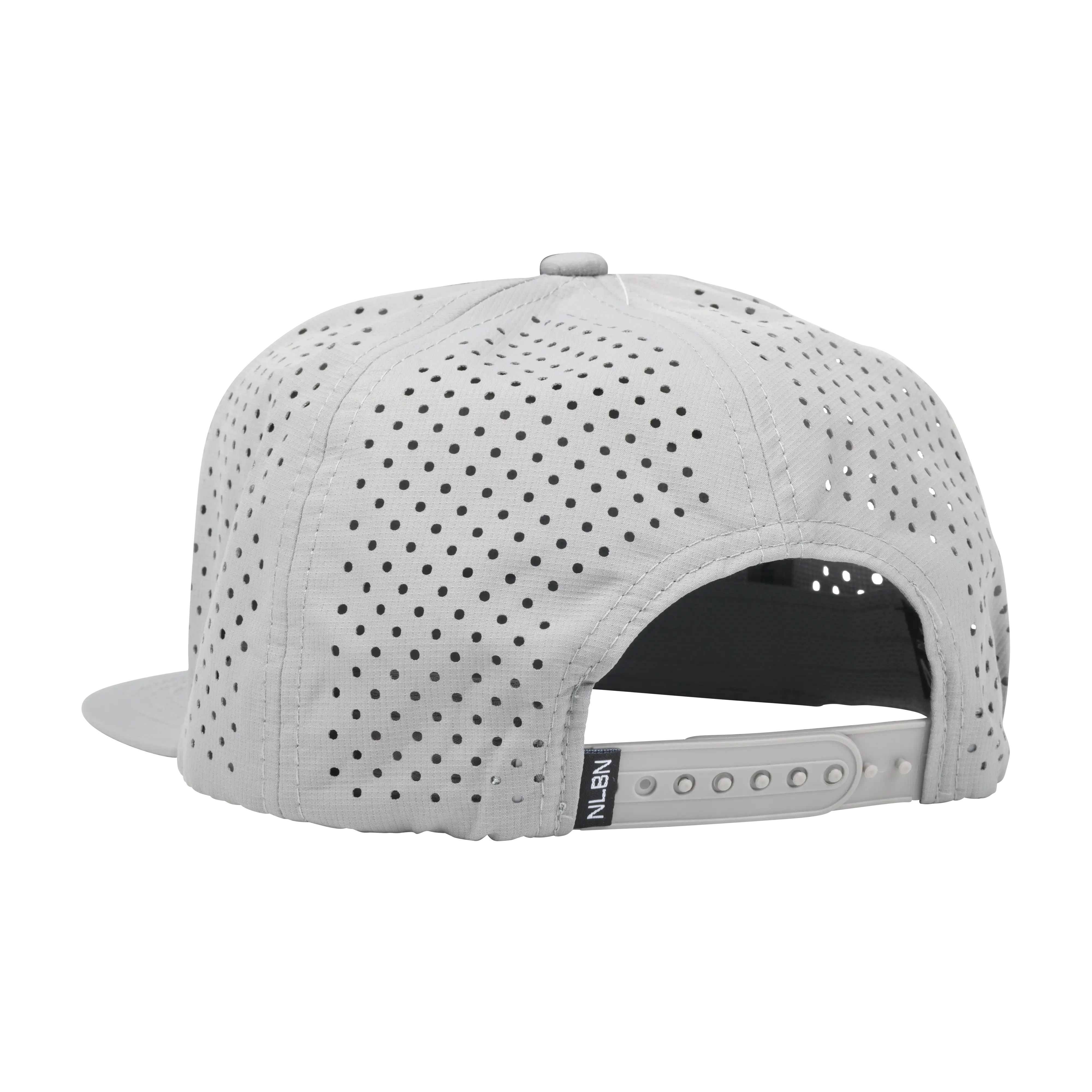 NLBN 7-Panel Performance Red Lockup Hat - Grey back