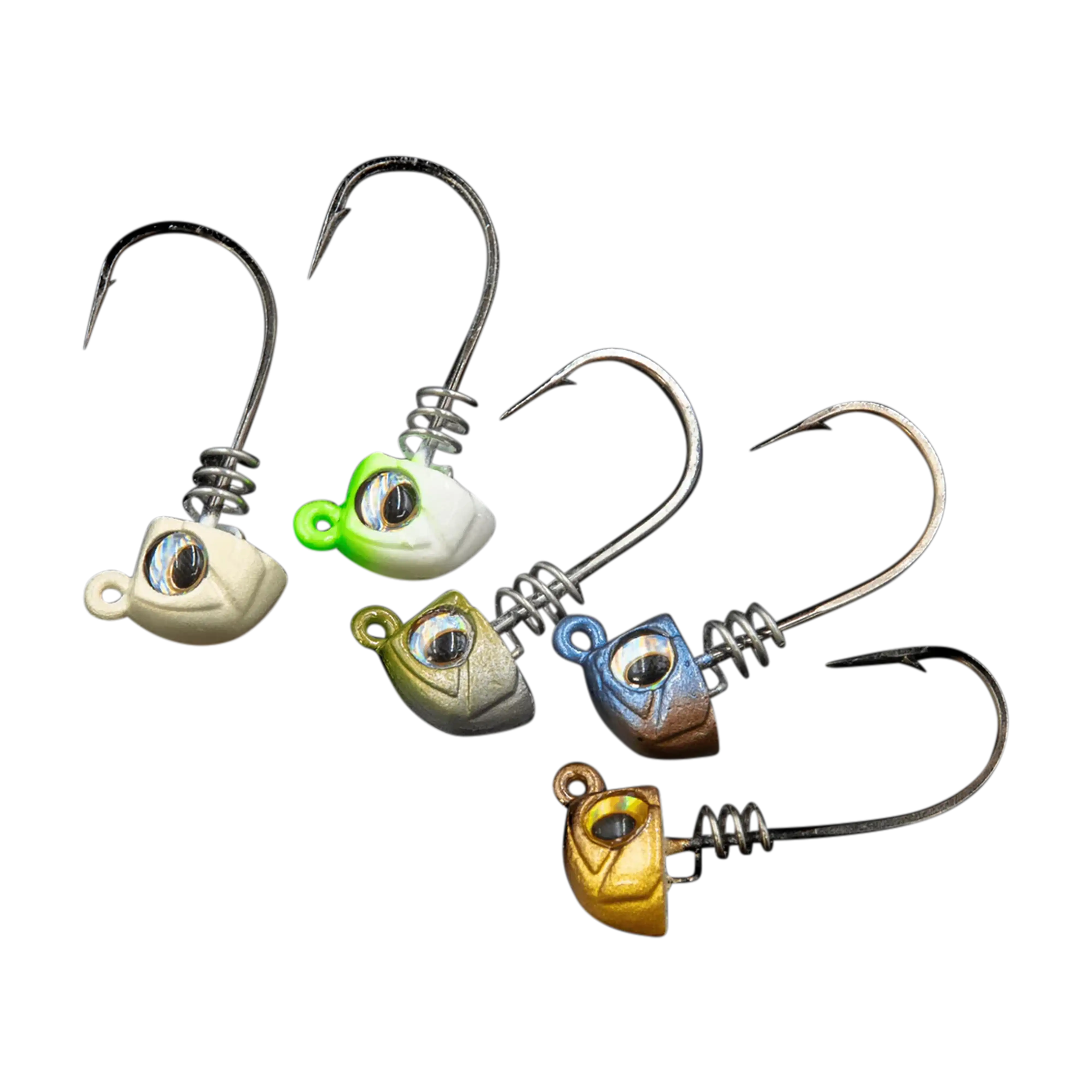 NLBN 3" Screw Lock Jig Heads – with Heavy-Duty Mustad Hooks (3-Pack)