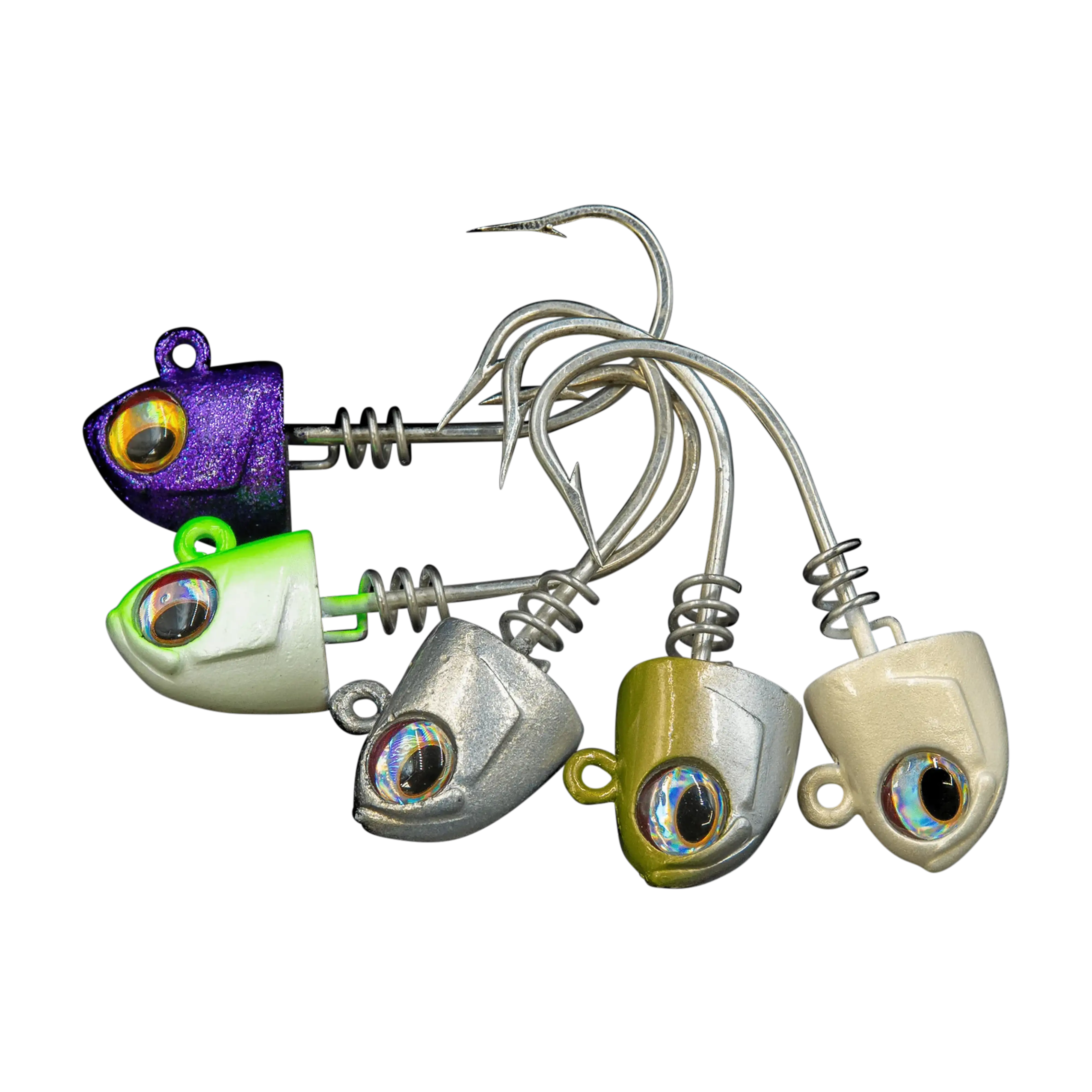 NLBN 5" Screw Lock Jig Heads – Heavy-Duty 8/0 Mustad Hooks (2 Pack)