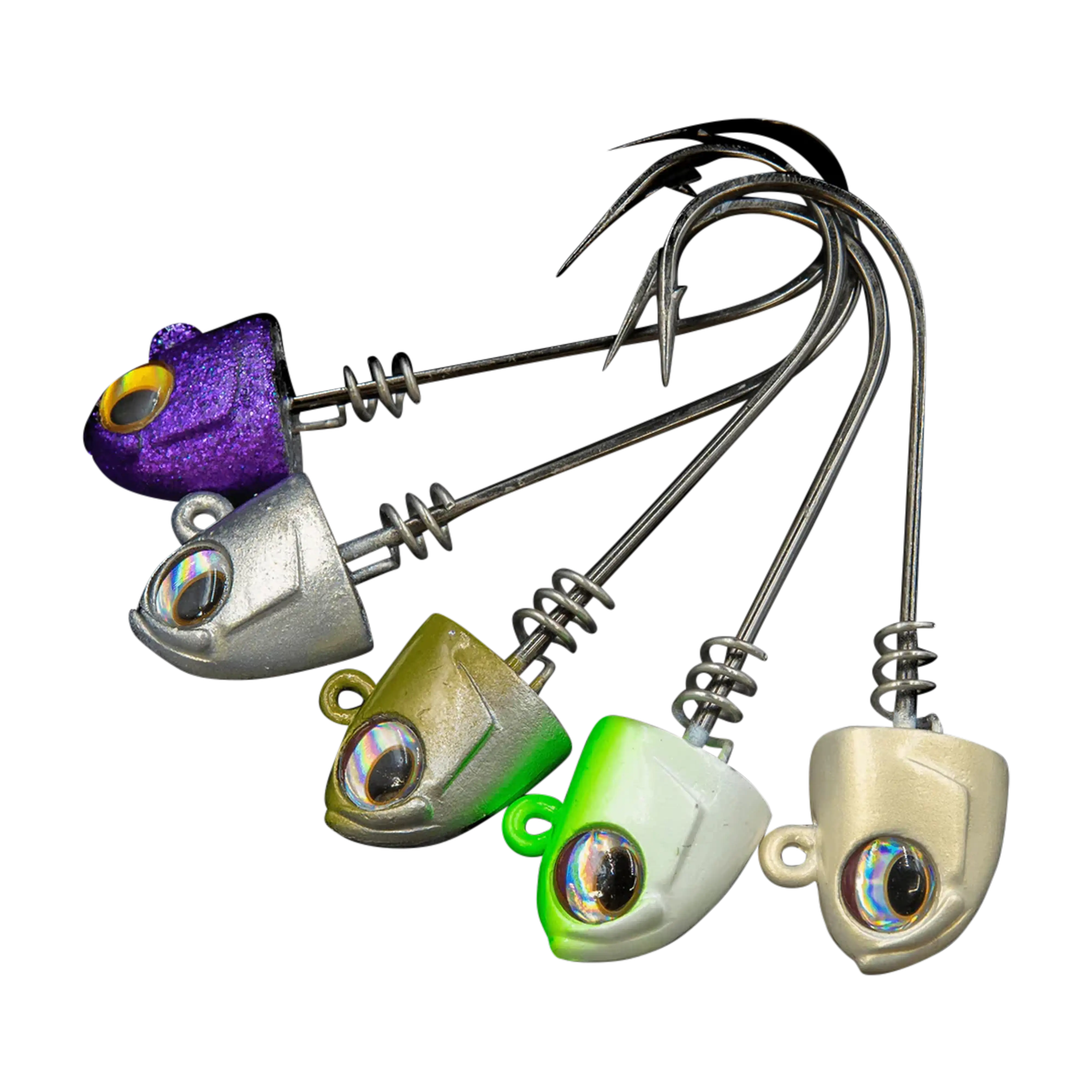 NLBN 8" Screw Lock Jig Heads – Heavy-Duty 9/0 Mustad Hooks (2 Pack)