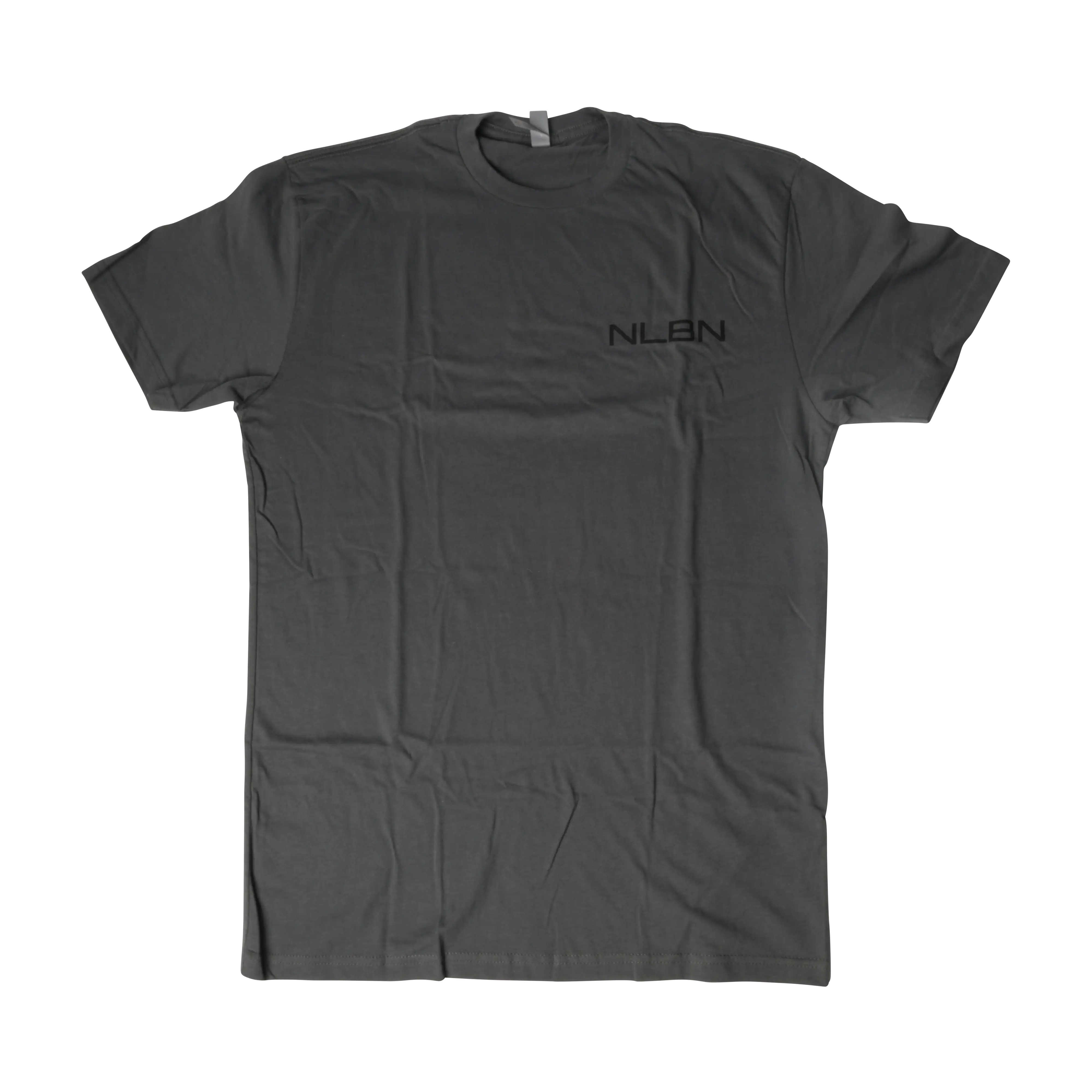 NLBN Red Lockup Cotton Short Sleeve T-Shirt - Charcoal front