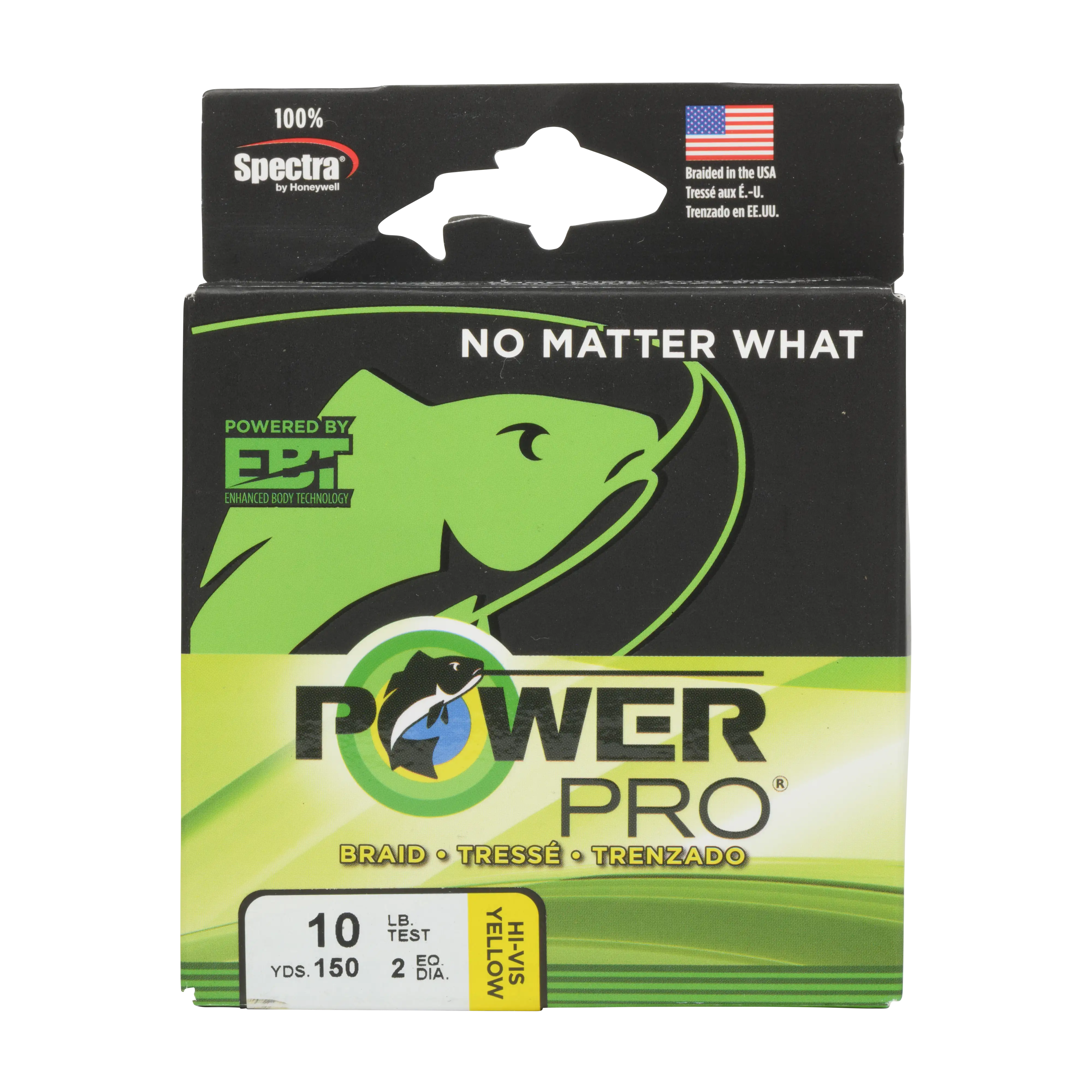 Power Pro Braided Fishing Line Hi Vis Yellow 150 Yards