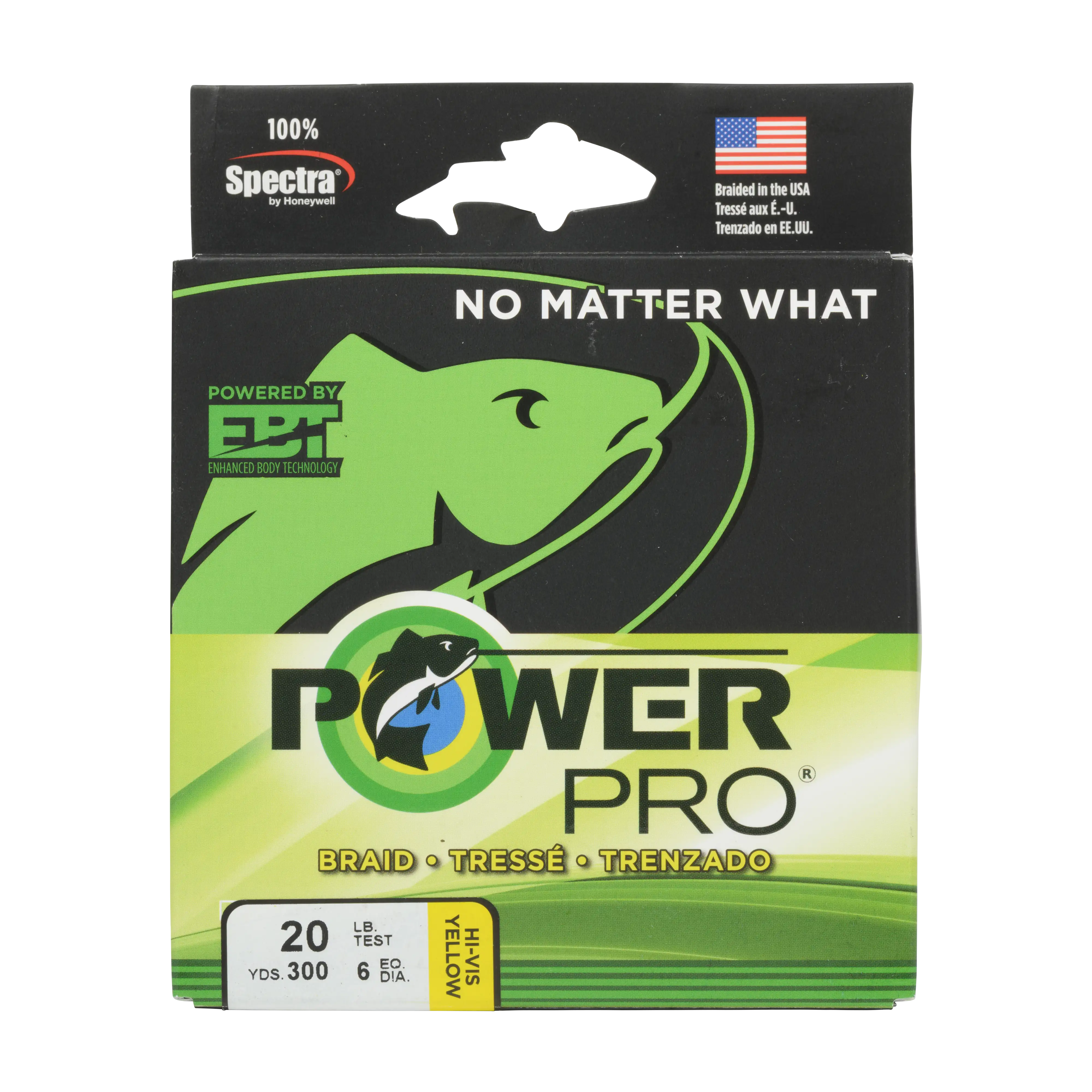 Power Pro Braided Fishing Line Hi Vis Yellow 300 Yards