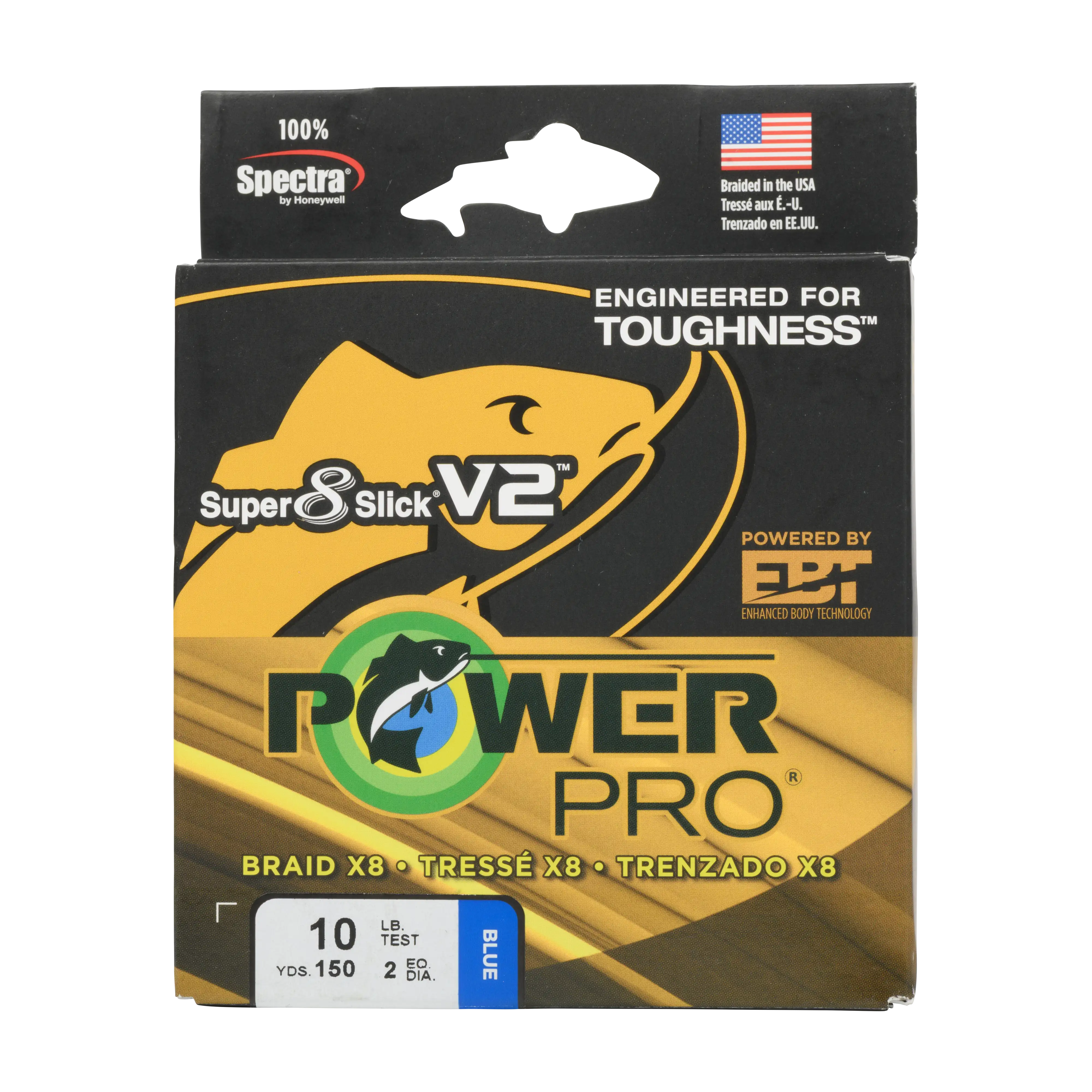 Super 8 Slick V2 Braided Fishing Line by Power Pro Marine Blue 150-yard Package