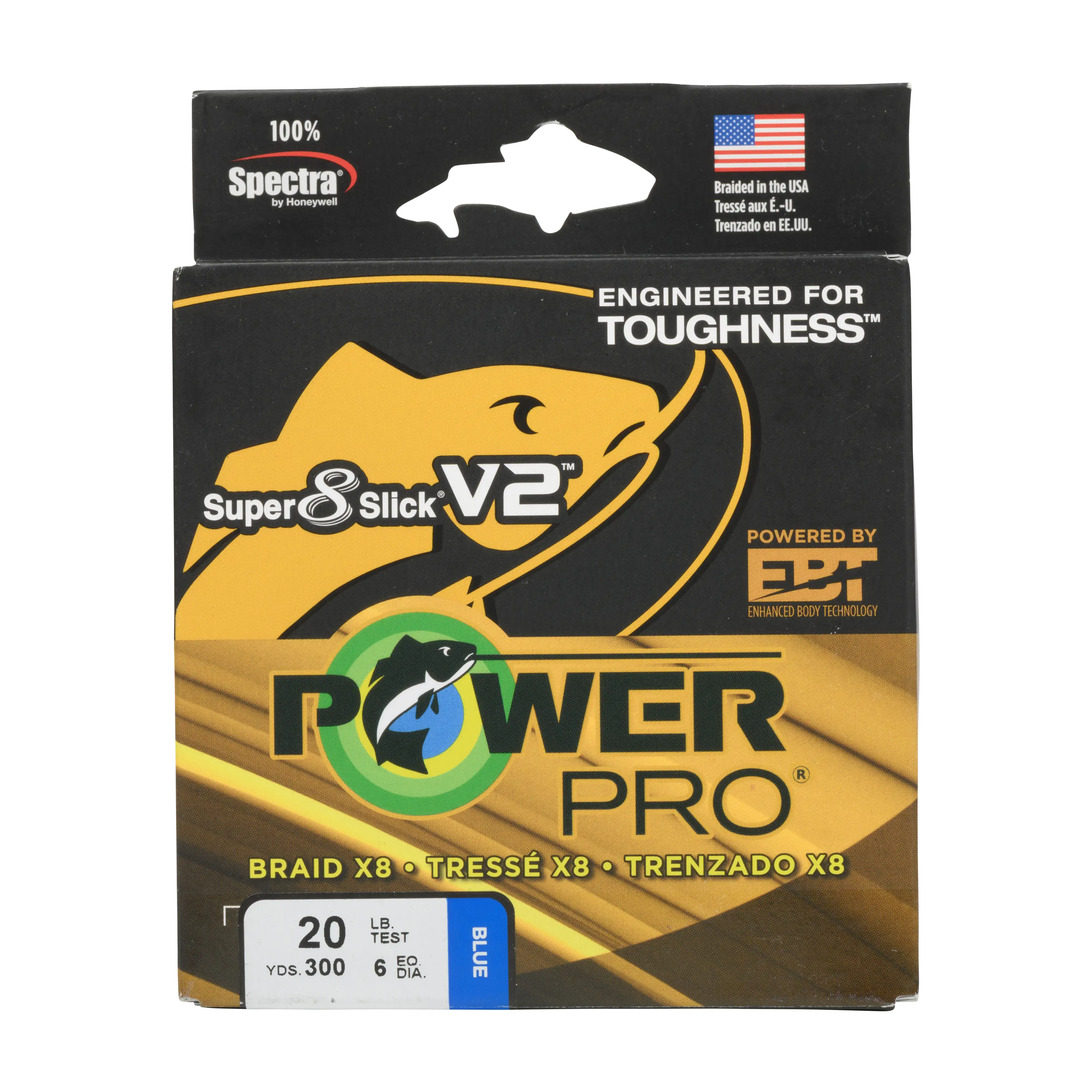 Super 8 Slick V2 Braided Fishing Line by Power Pro Marine Blue 300-yard Package