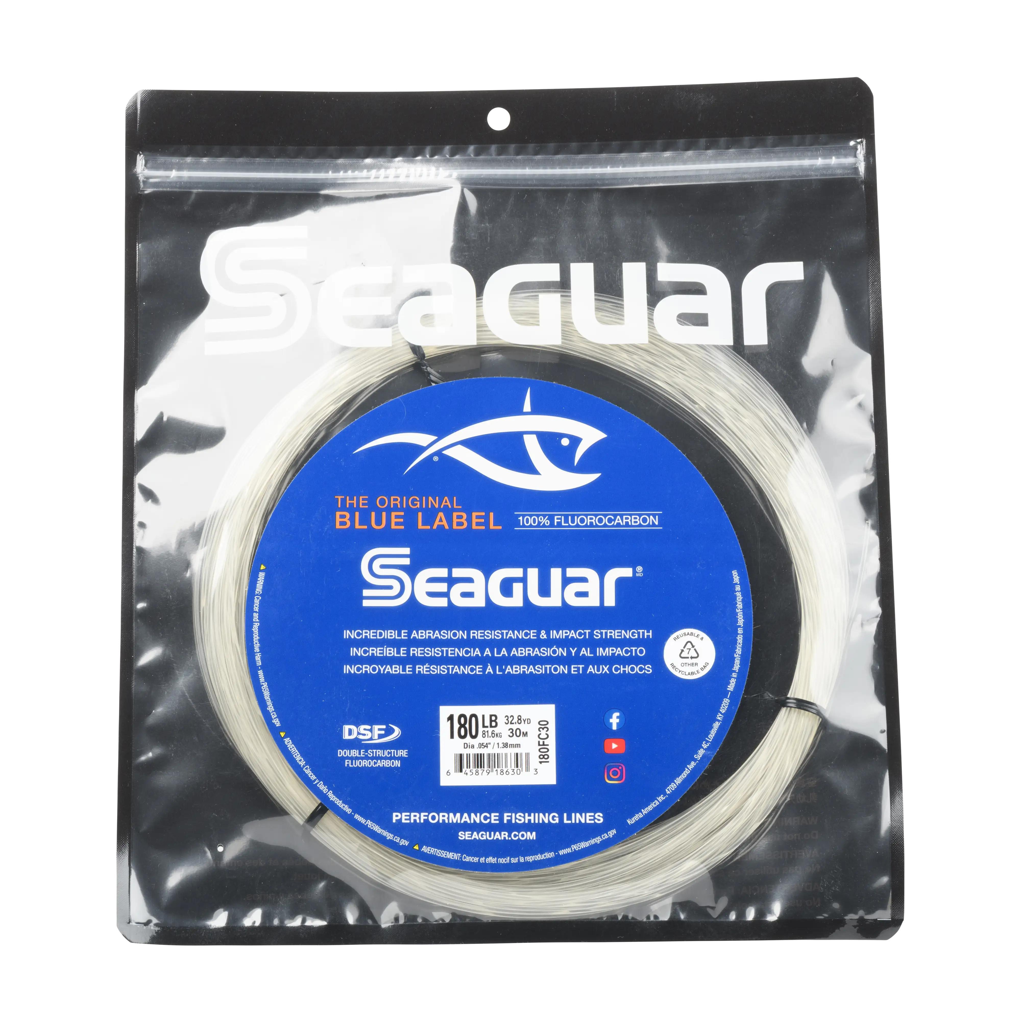 Seaguar Blue Label Fluorocarbon Leader Fishing Line Package