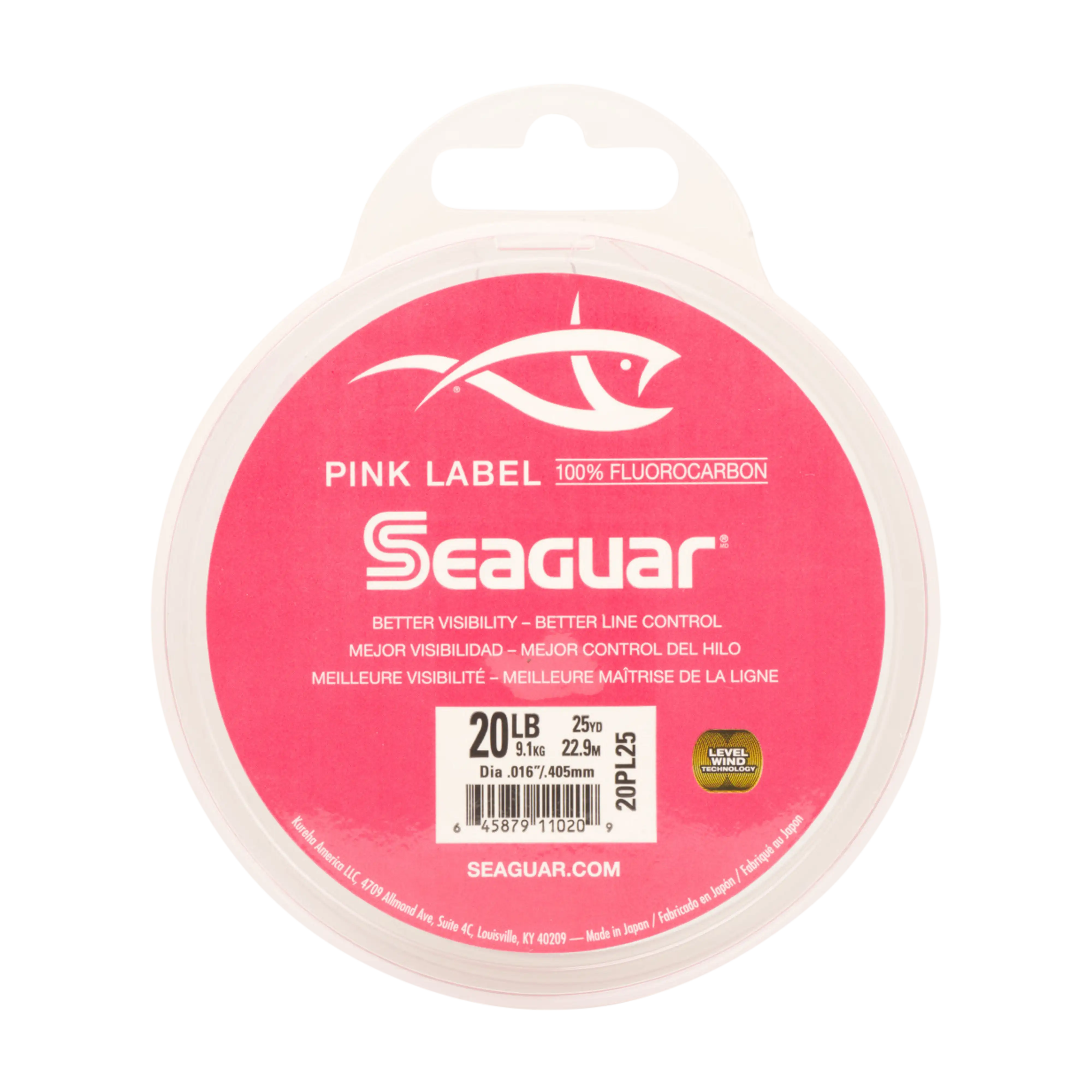 Seaguar Pink Label Fluorocarbon Fishing Leader Spool Package