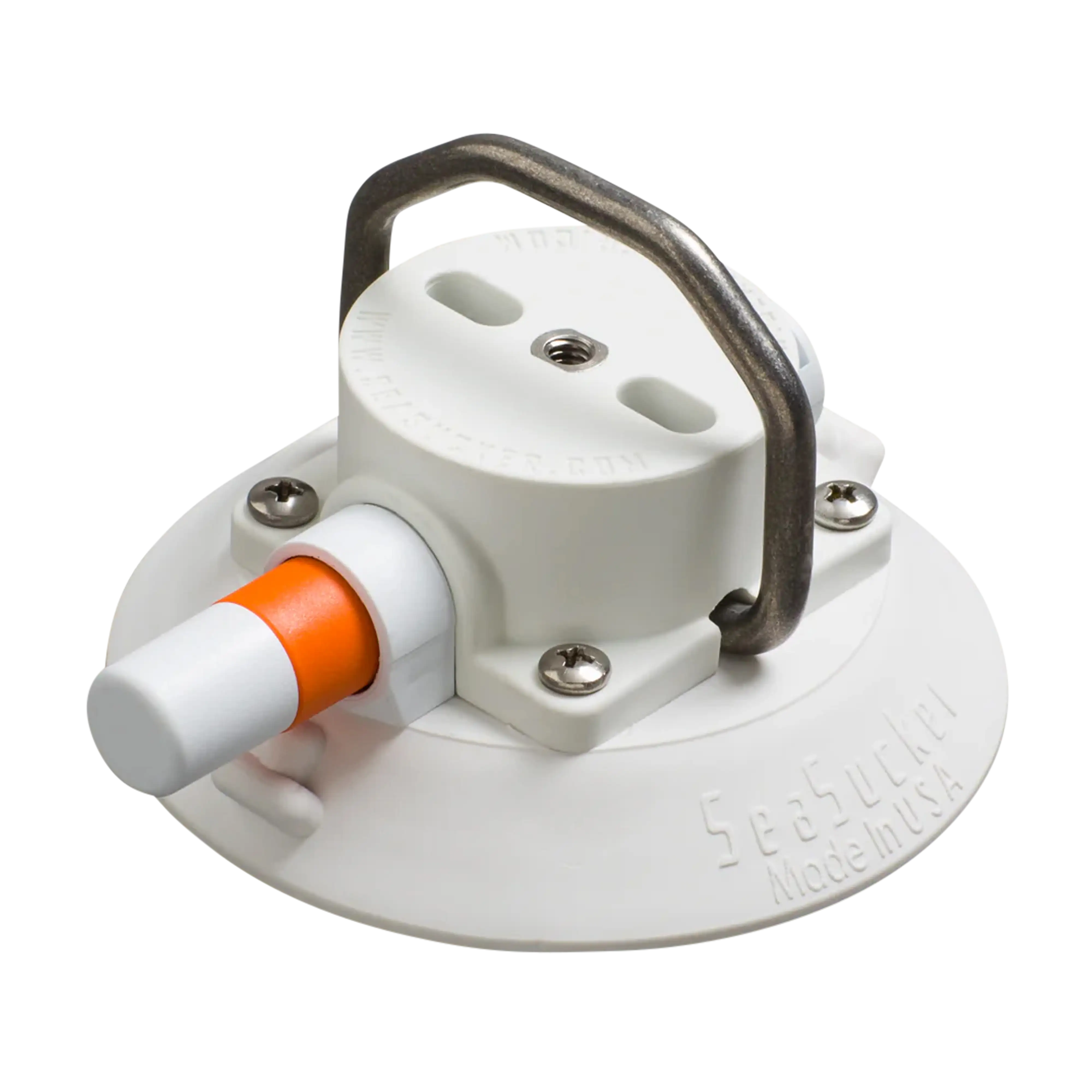 SeaSucker 4.5" Flat-Top Stainless D-Ring - White