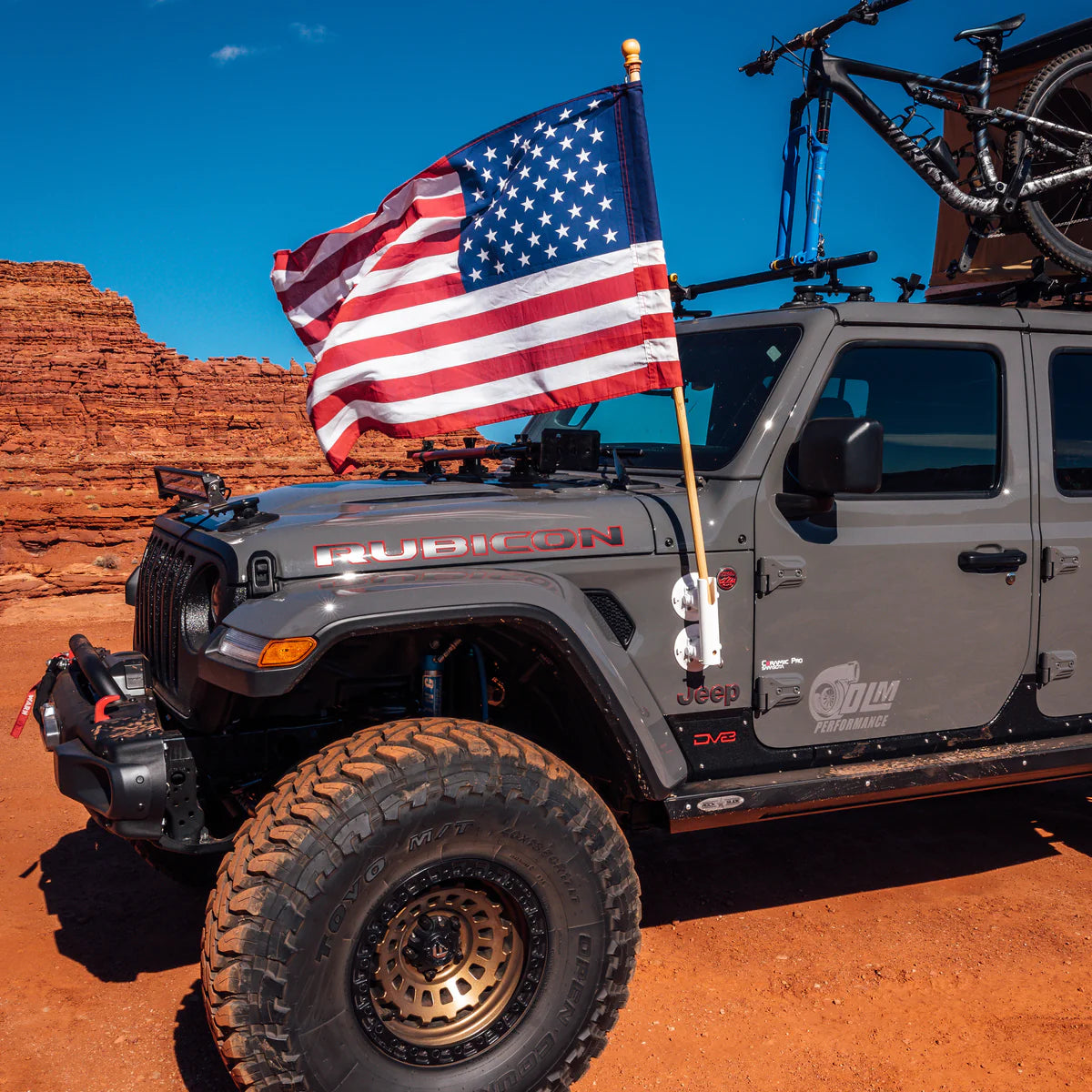 SeaSucker Heavy Duty Rod Holder - White on Jeep