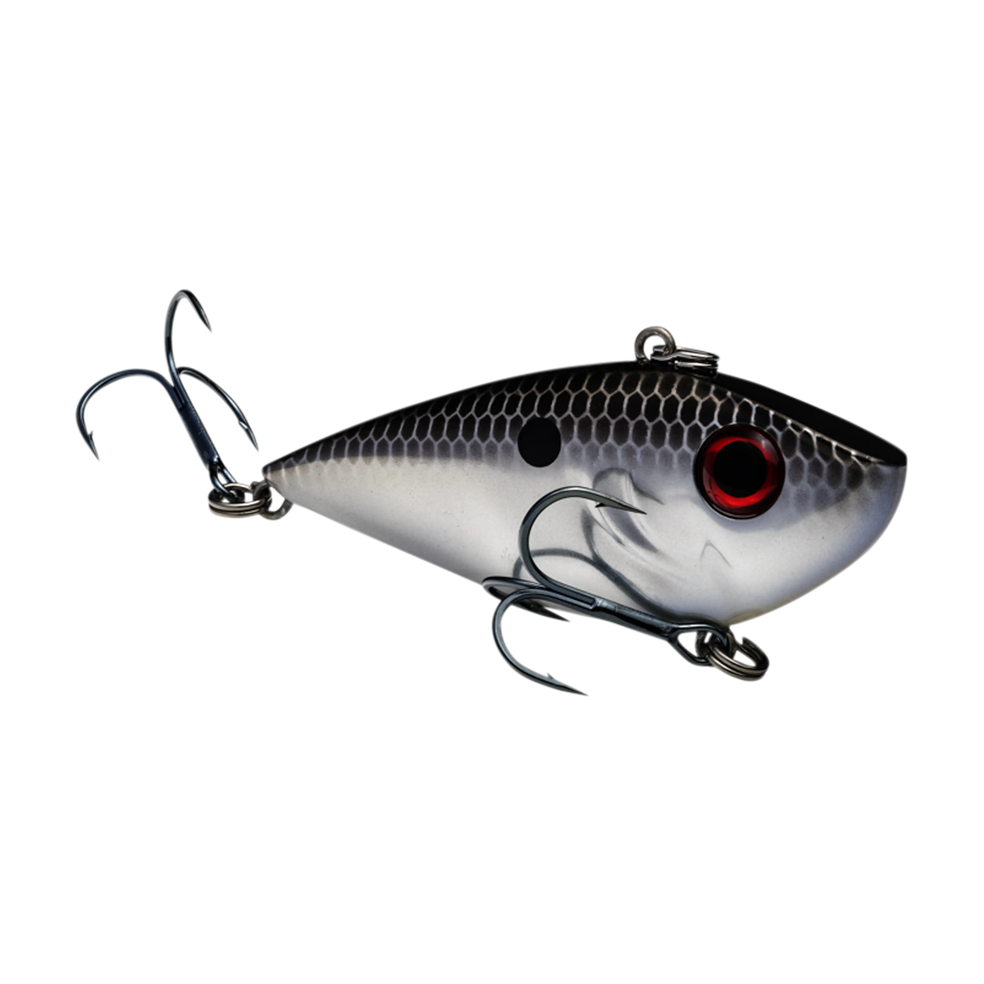 Strike King Red Eyed Shad chrome black