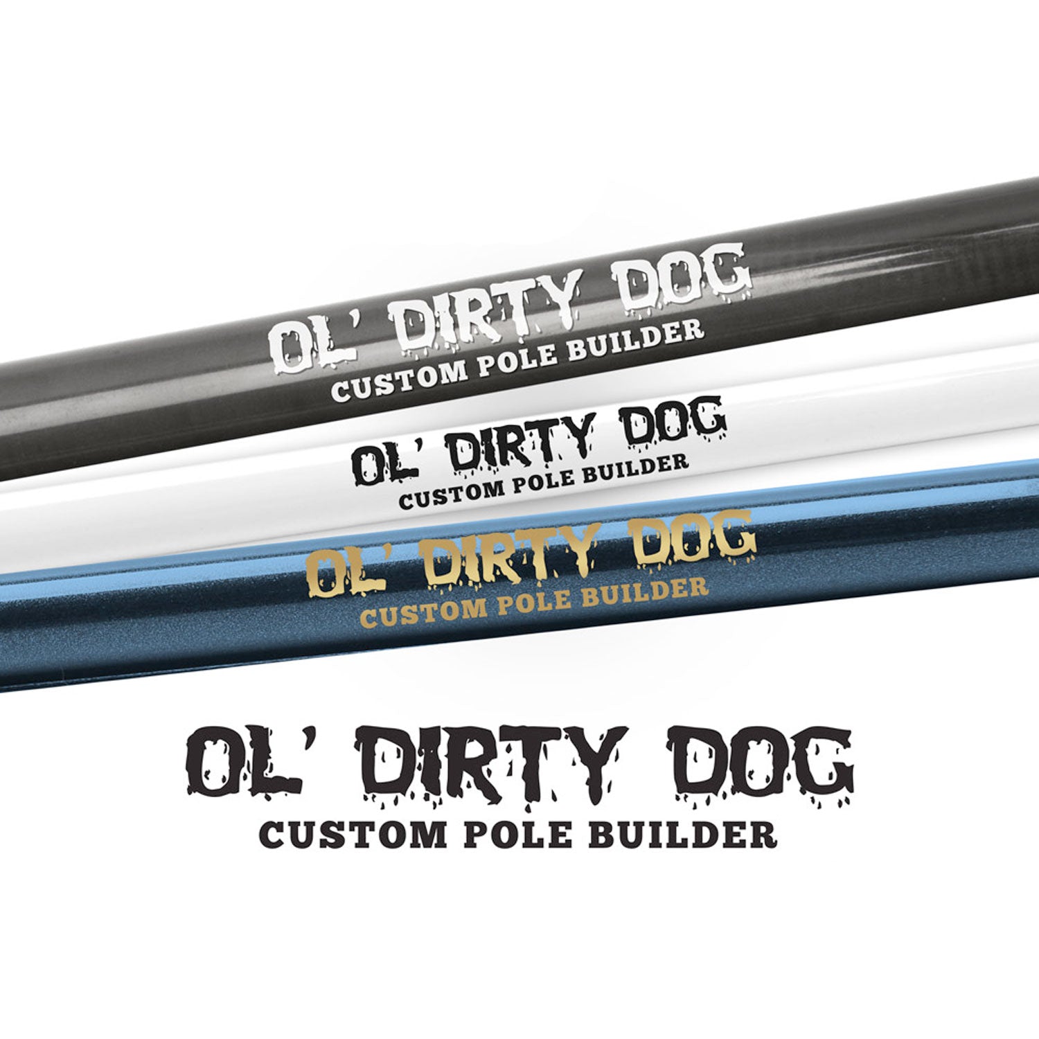 Mud Hole Customizable Designer Rod Decals - Dirty