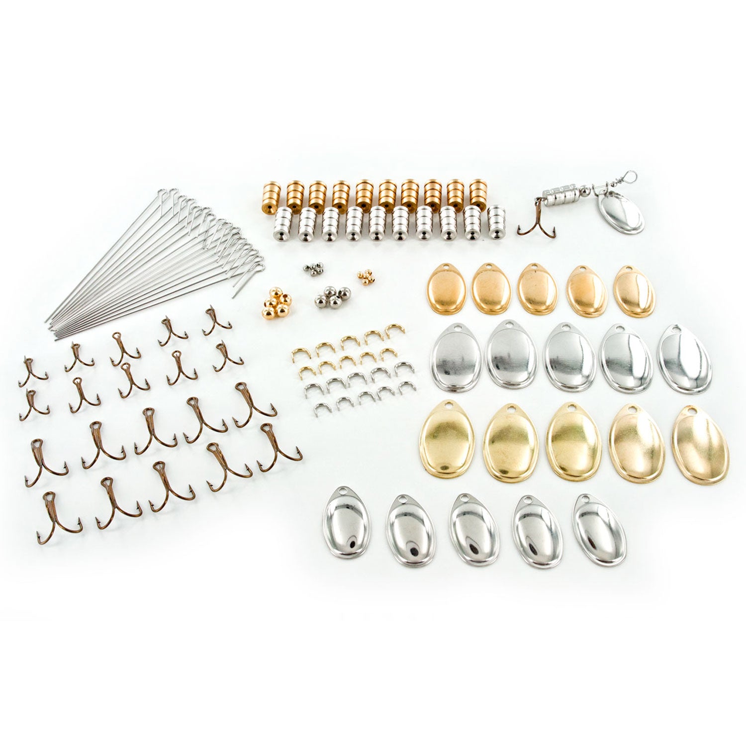 98pcs Inline Spinner Making Kit Spinning Body Blades Accessories