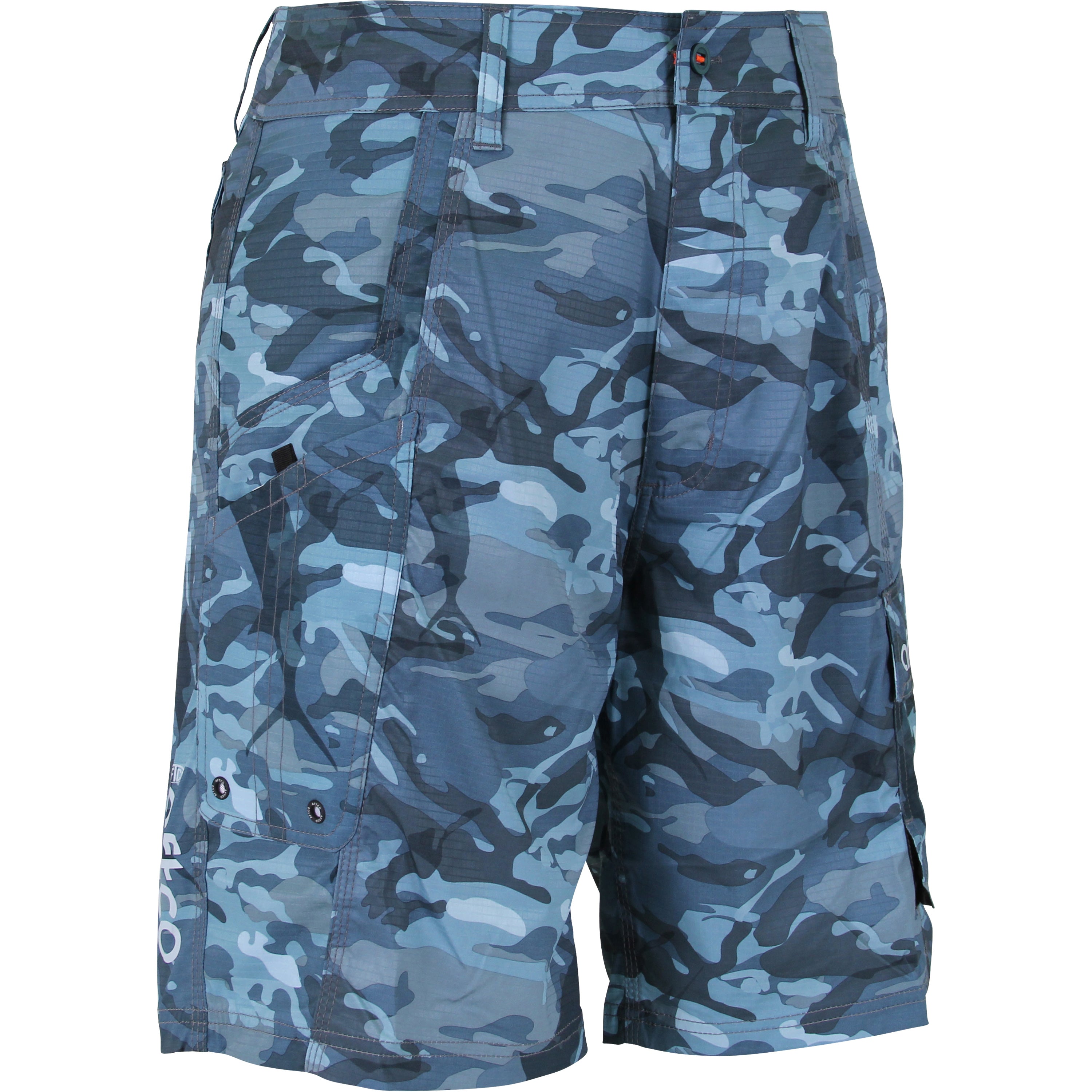 AFTCO Men’s Tactical Fishing Shorts – Camo Ripstop with 6 Pockets