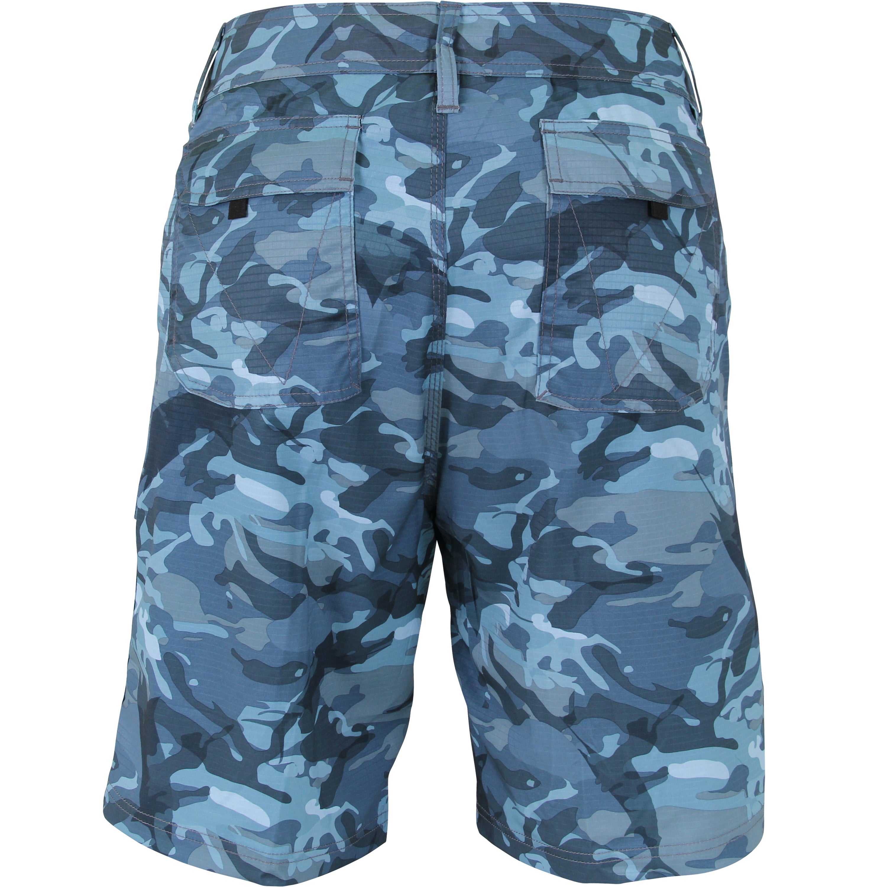 AFTCO Men’s Tactical Fishing Shorts – Camo Ripstop with 6 Pockets