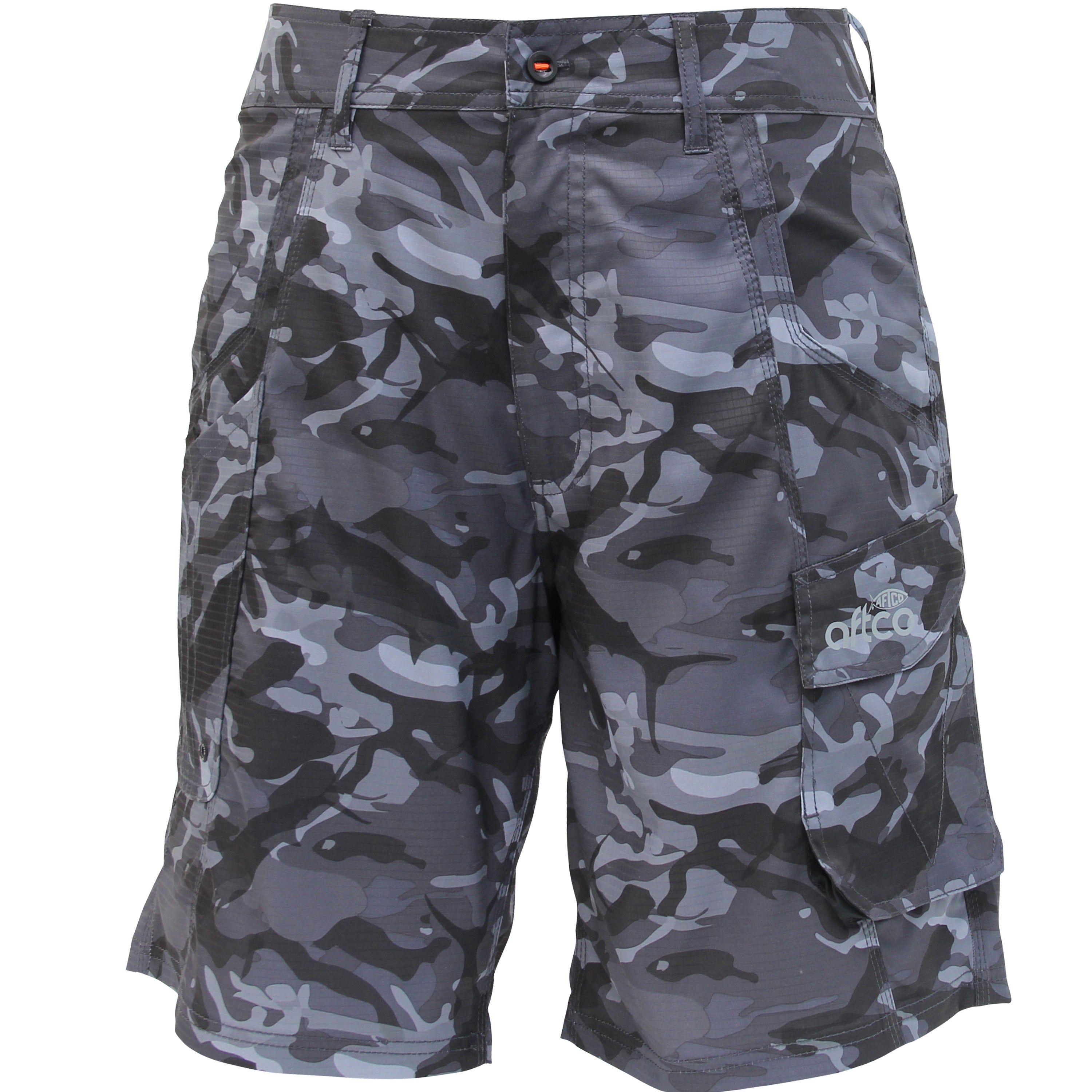 AFTCO Men’s Tactical Fishing Shorts – Camo Ripstop with 6 Pockets