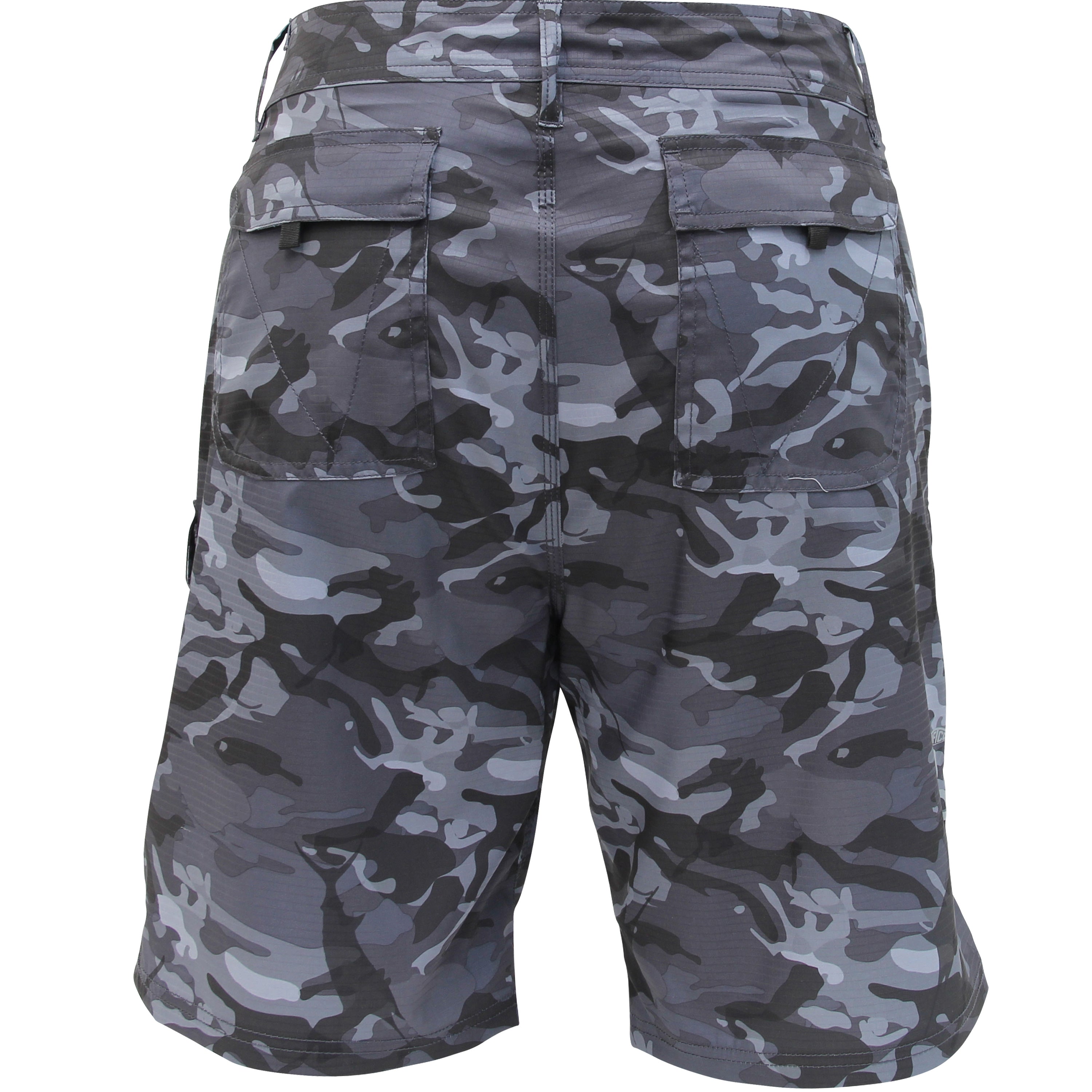 AFTCO Men’s Tactical Fishing Shorts – Camo Ripstop with 6 Pockets