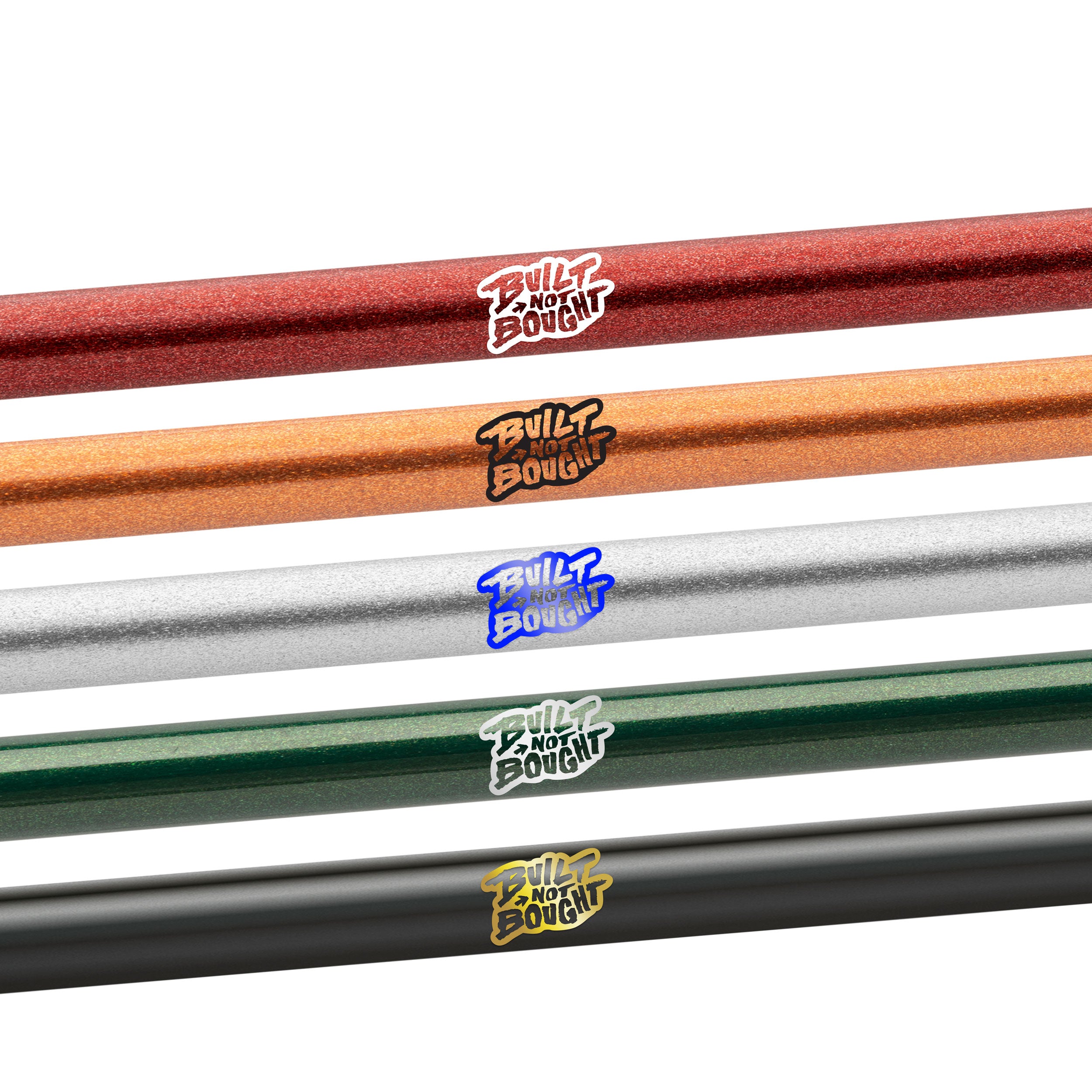 "Built Not Bought" Monochrome Rod Decals