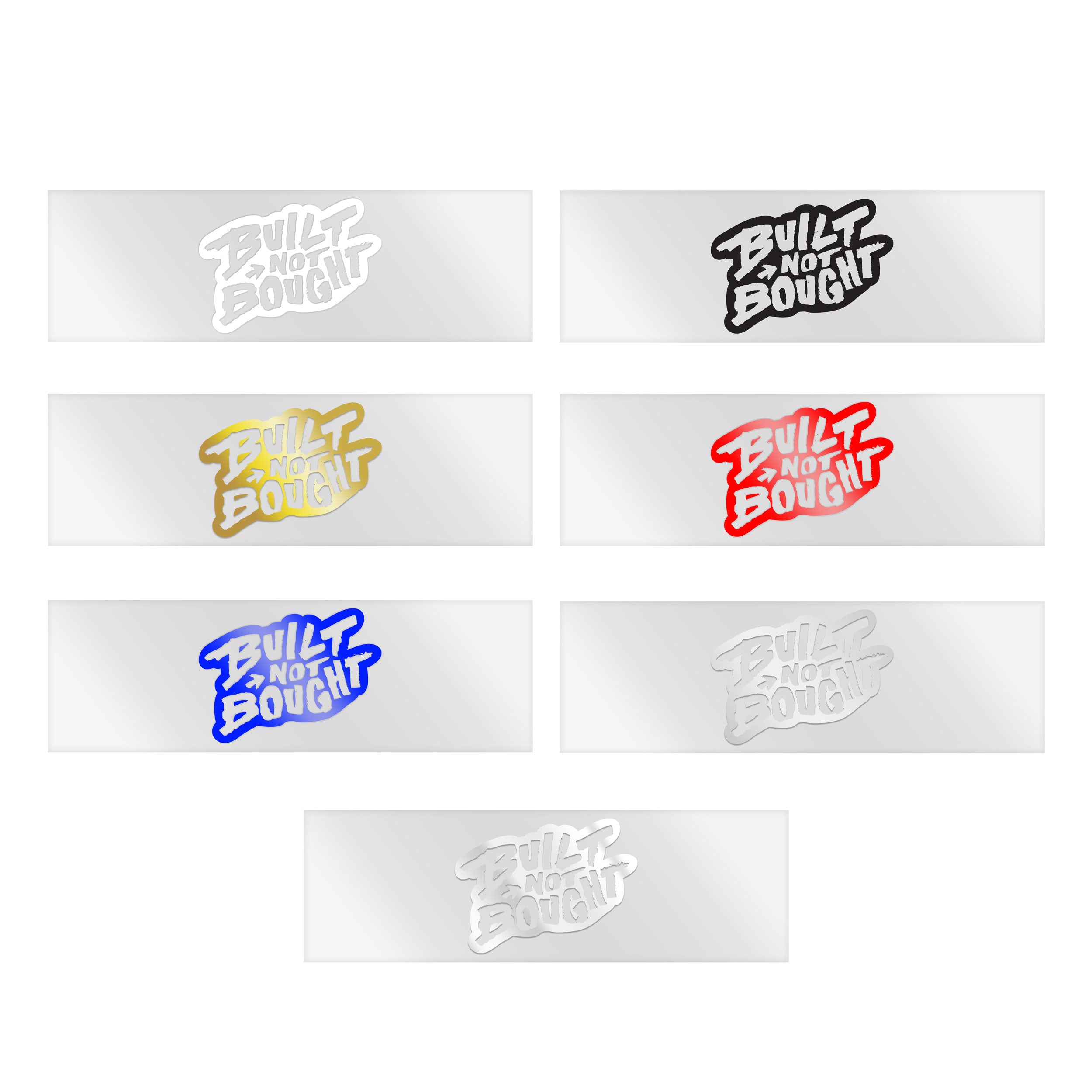 "Built Not Bought" Monochrome Rod Decals