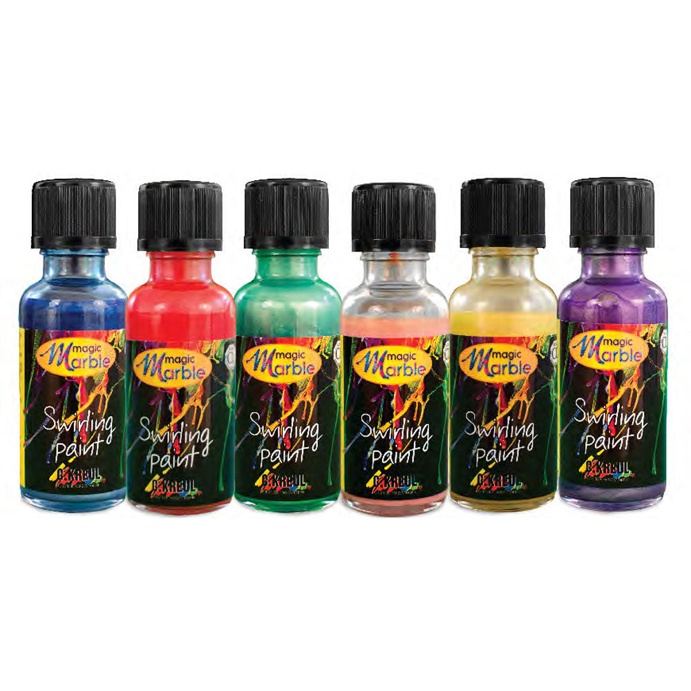 Magic Marble Swirling Paints – Easy Marbling with Tap Water (1oz Bottles)