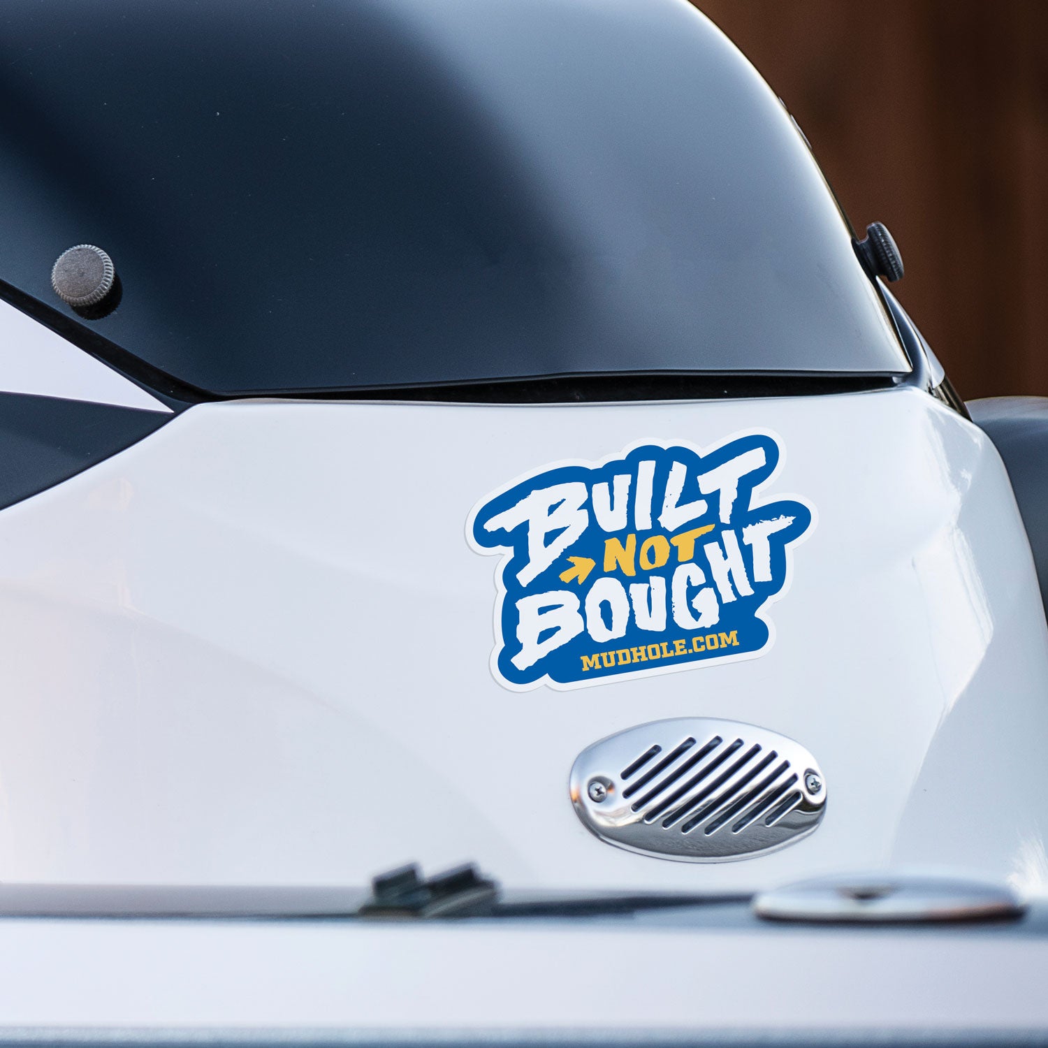Mud Hole "Built Not Bought" Boat & Truck Decal