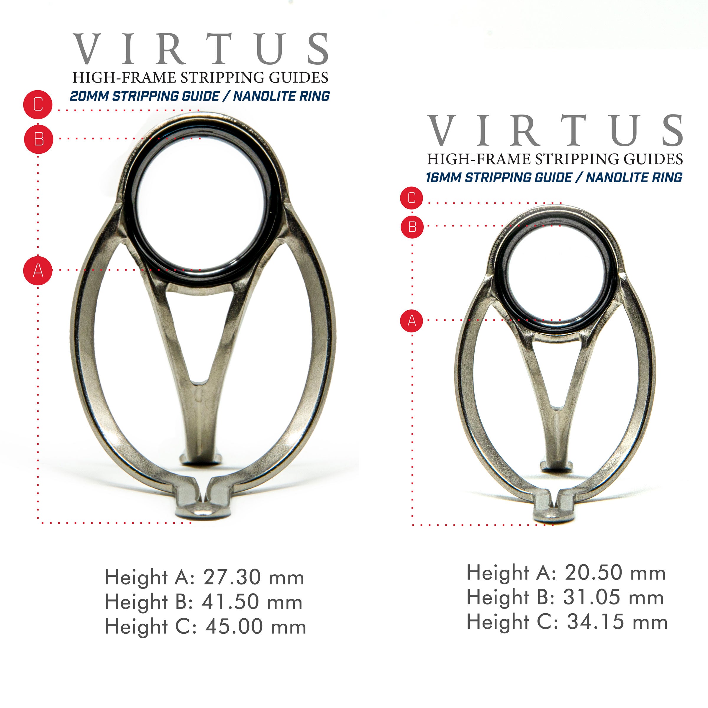 American Tackle Virtus High Frame Stripping Guides