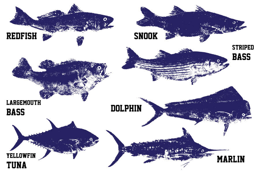 Women's Custom T-Shirt: Vintage Distressed Fish and Rods