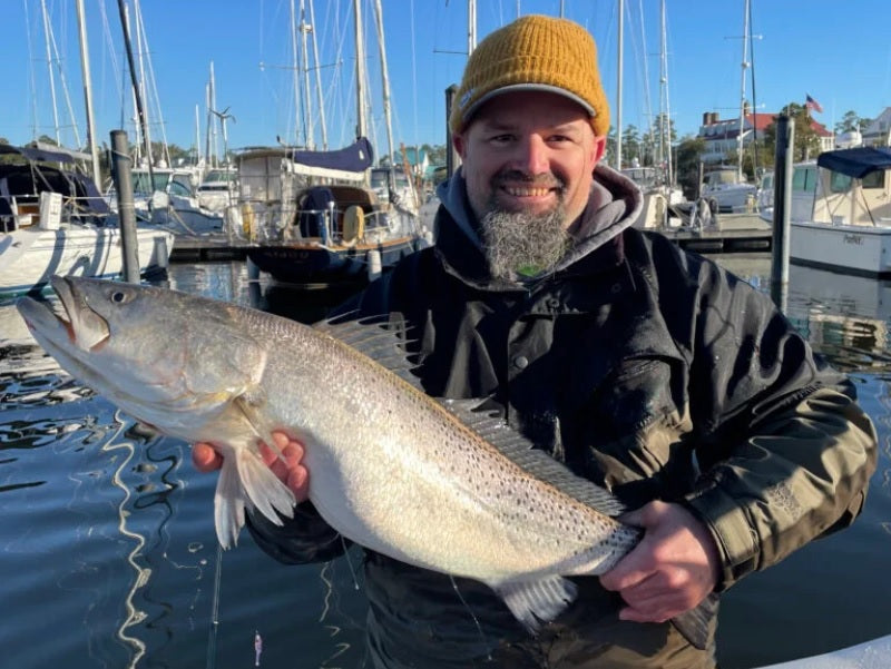 NC State Record Speckled Trout Caught with Custom CRB Rod