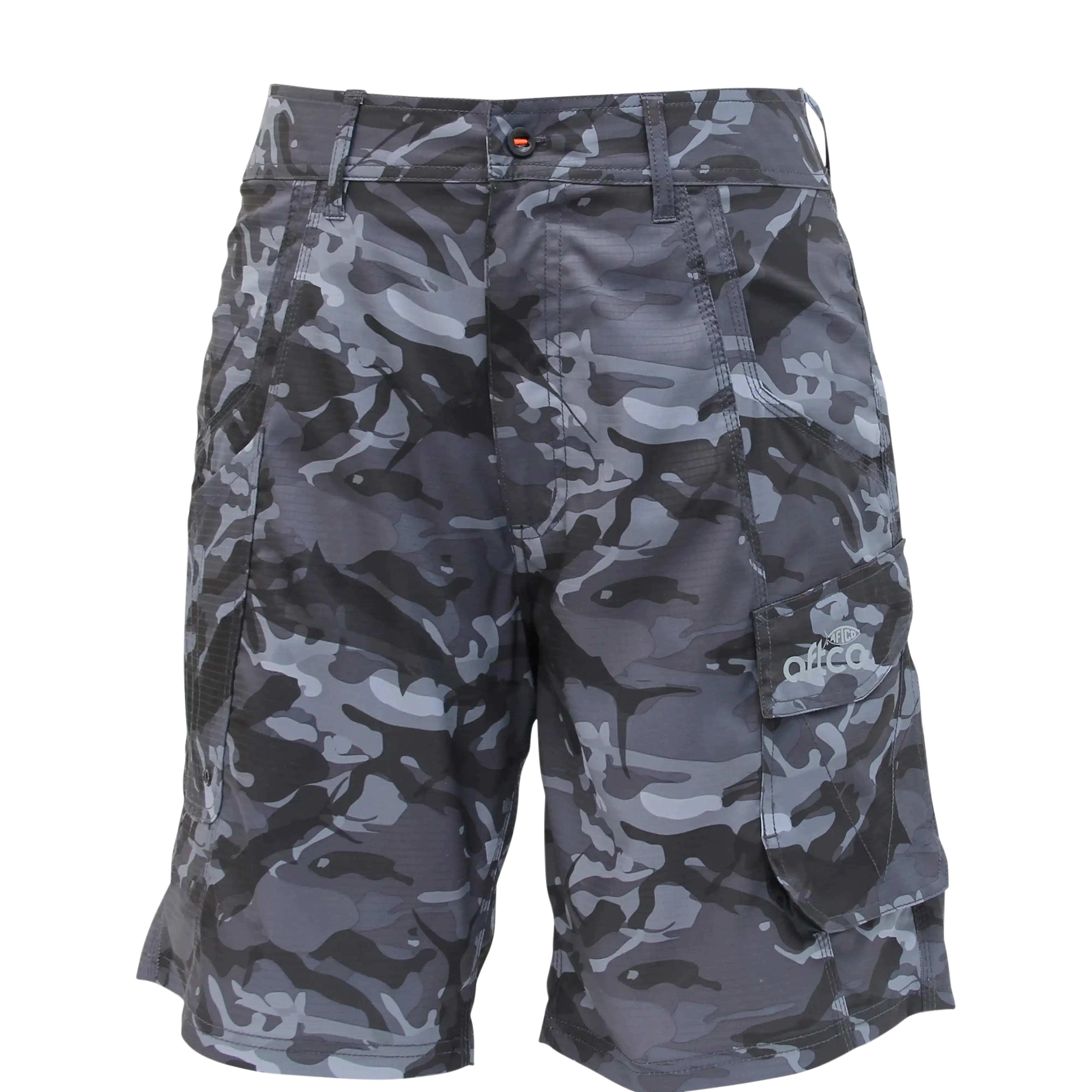 AFTCO Men’s Tactical Fishing Shorts – Camo Ripstop with 6 Pockets