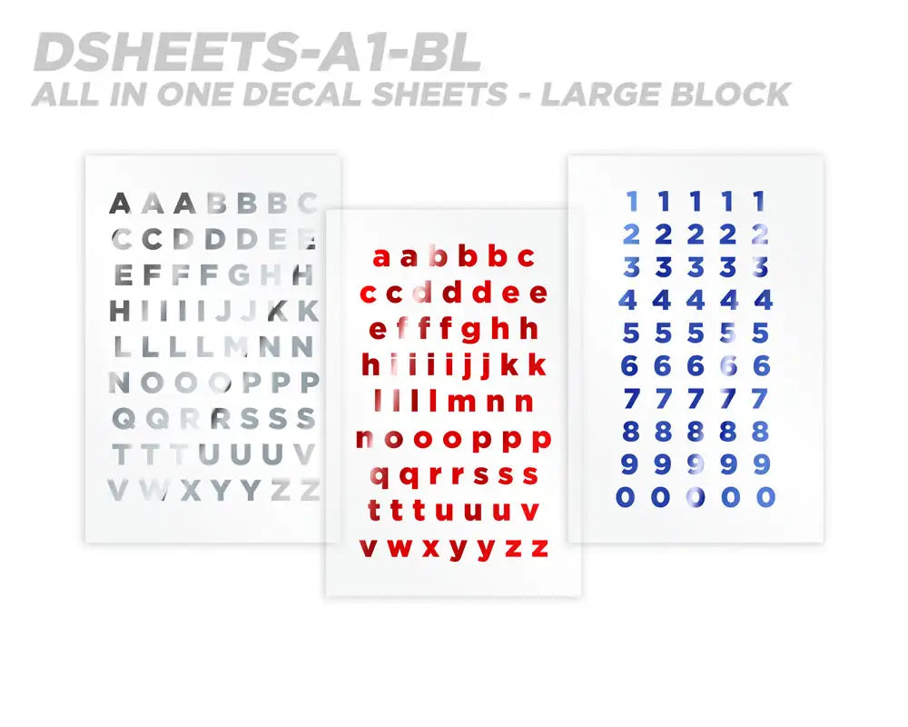 All-in-One Number & Alphabet Rod Decal Kit - Peel & Stick Letters