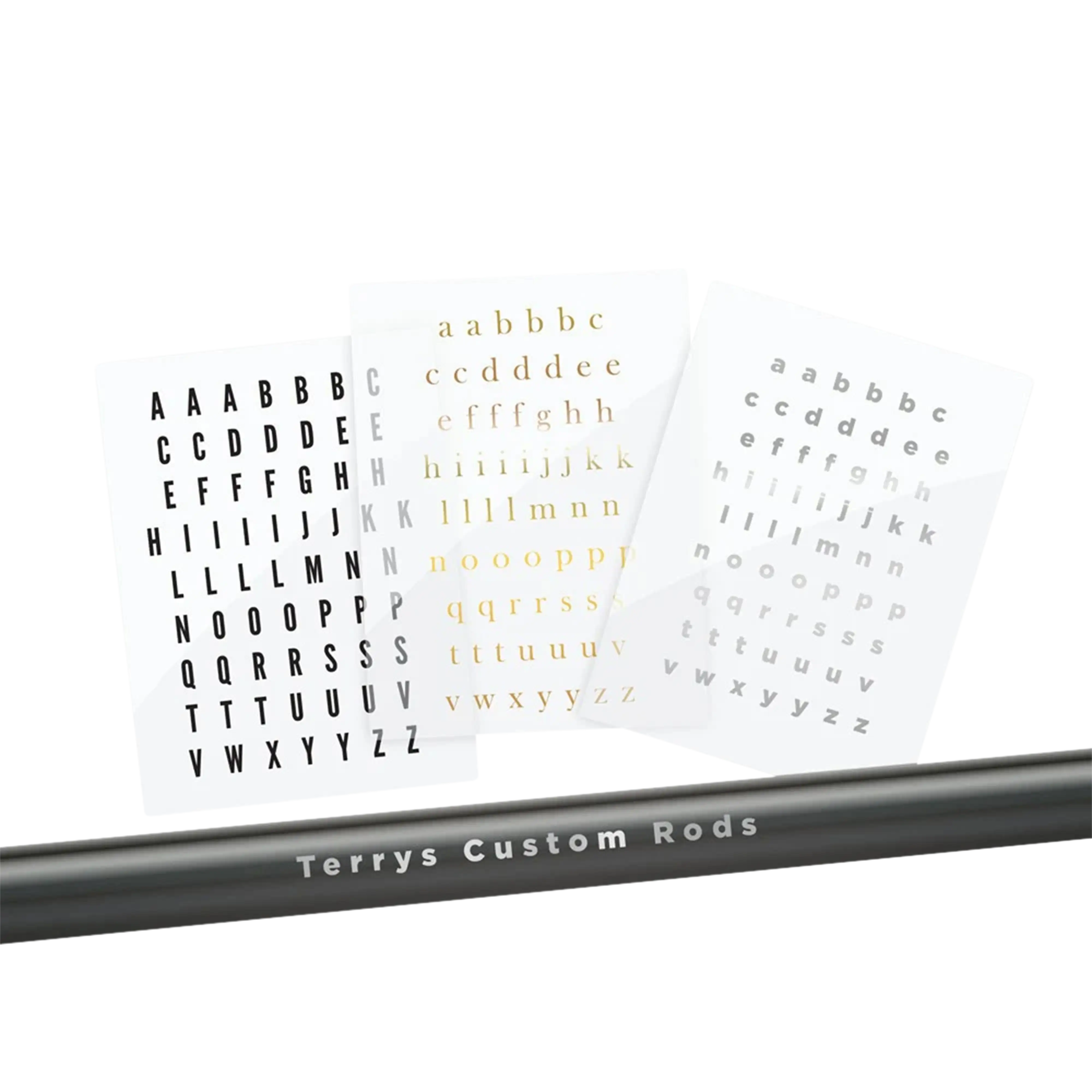 Mud Hole Alphabet Rod Decals - Peel & Stick Letters