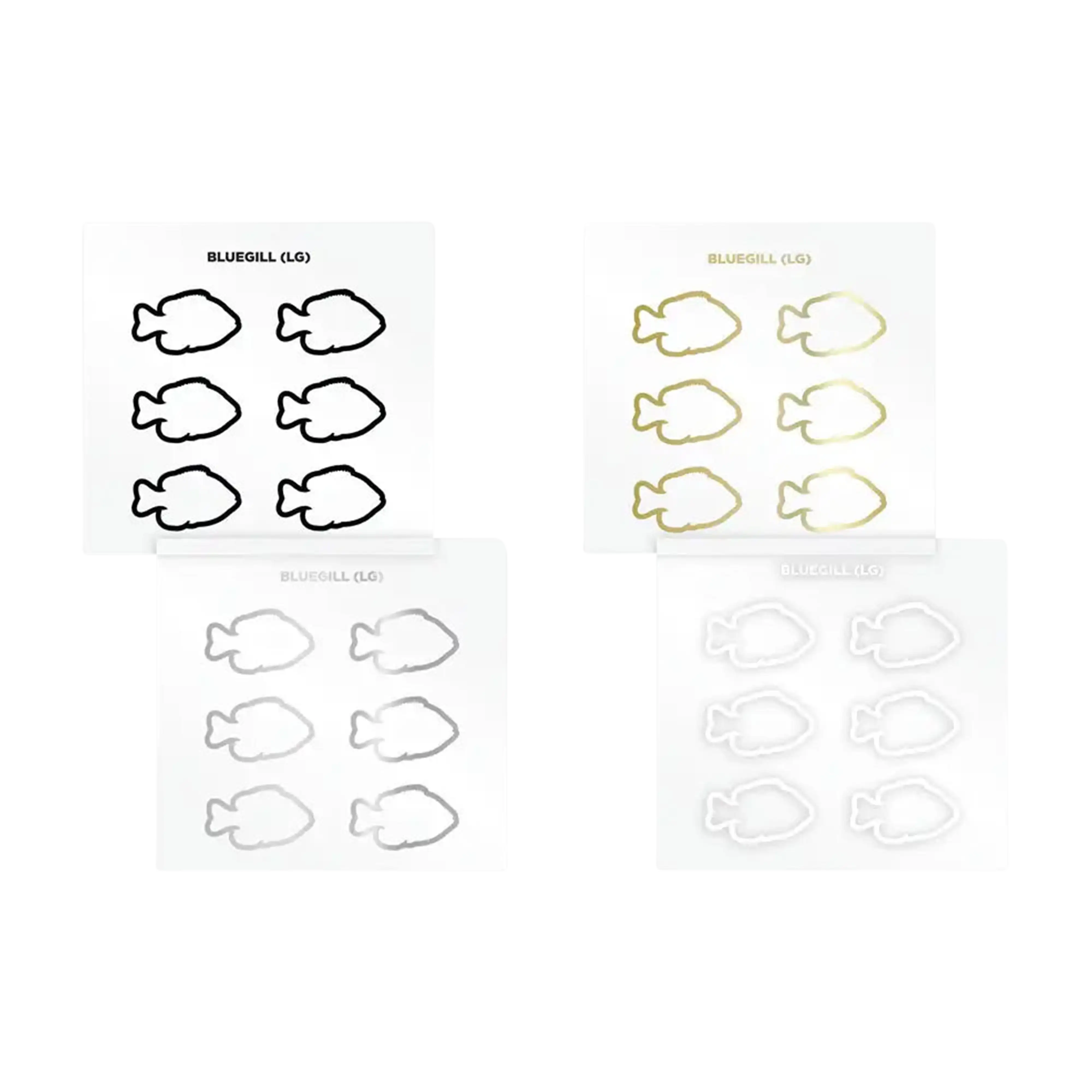 Mud Hole Bluegill Silhouette Rod Decals - Peel & Stick