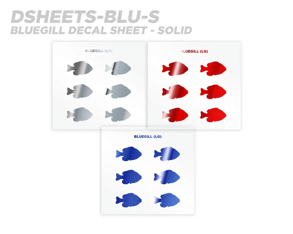 Bluegill Silhouette Rod Decals - Peel & Stick