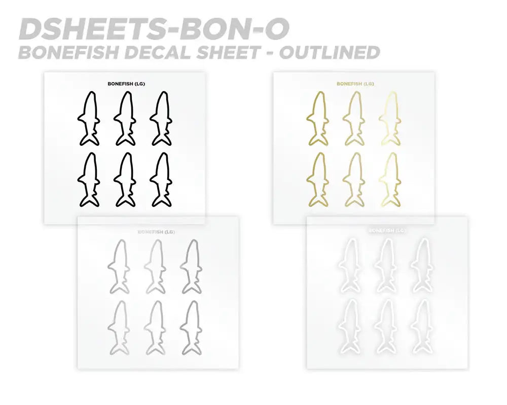 Bonefish Silhouette Rod Decals - Peel & Stick