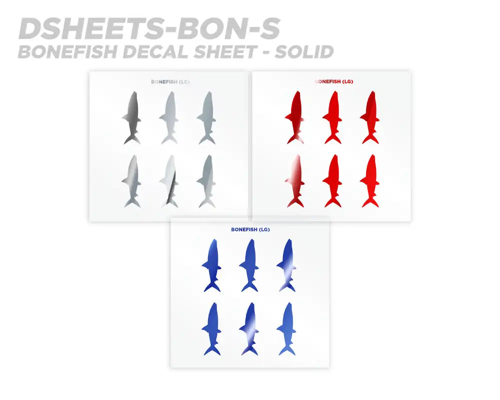 Bonefish Silhouette Rod Decals - Peel & Stick