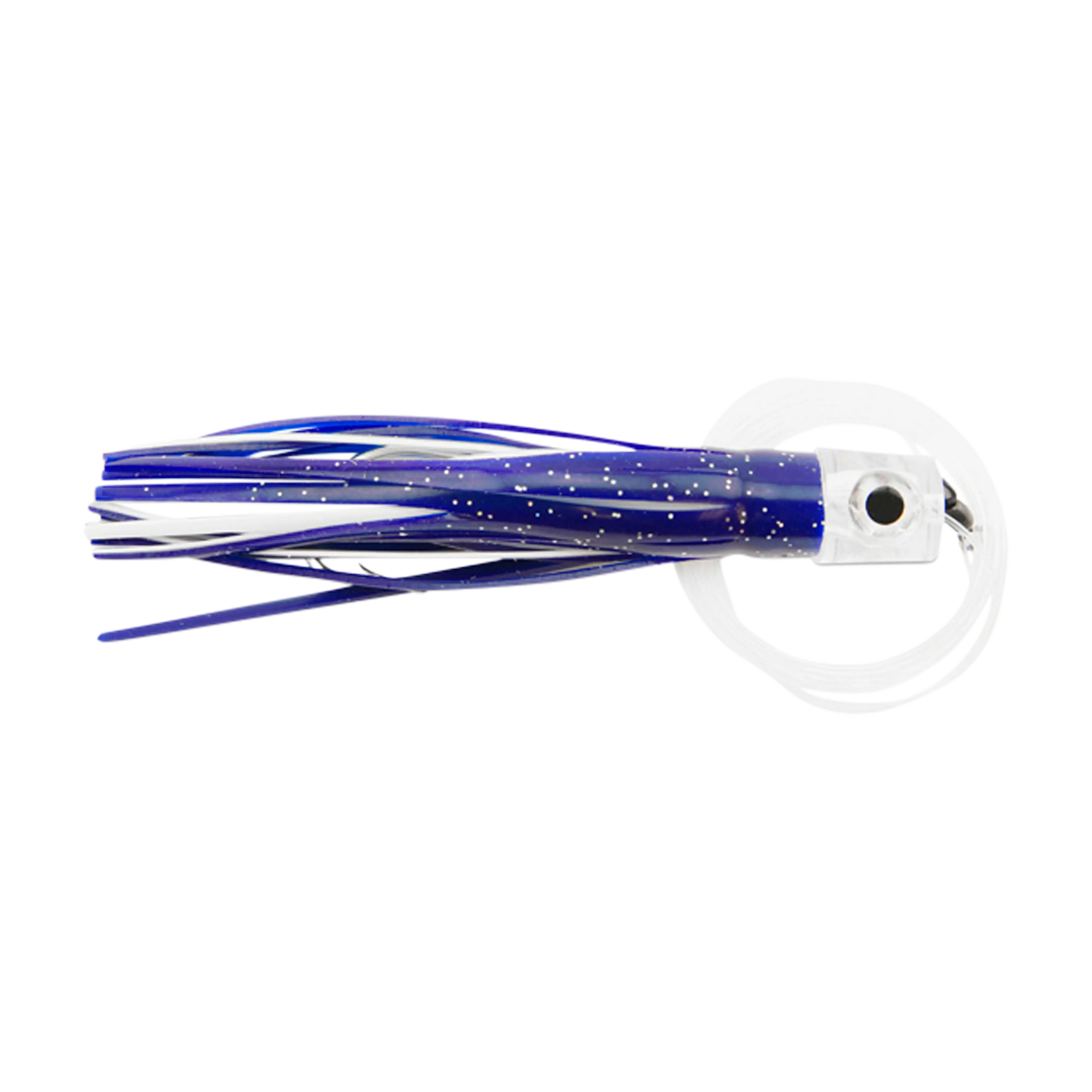 C&H Lil Stubby Rigged and Ready Trolling Fishing Lure, Blue and White