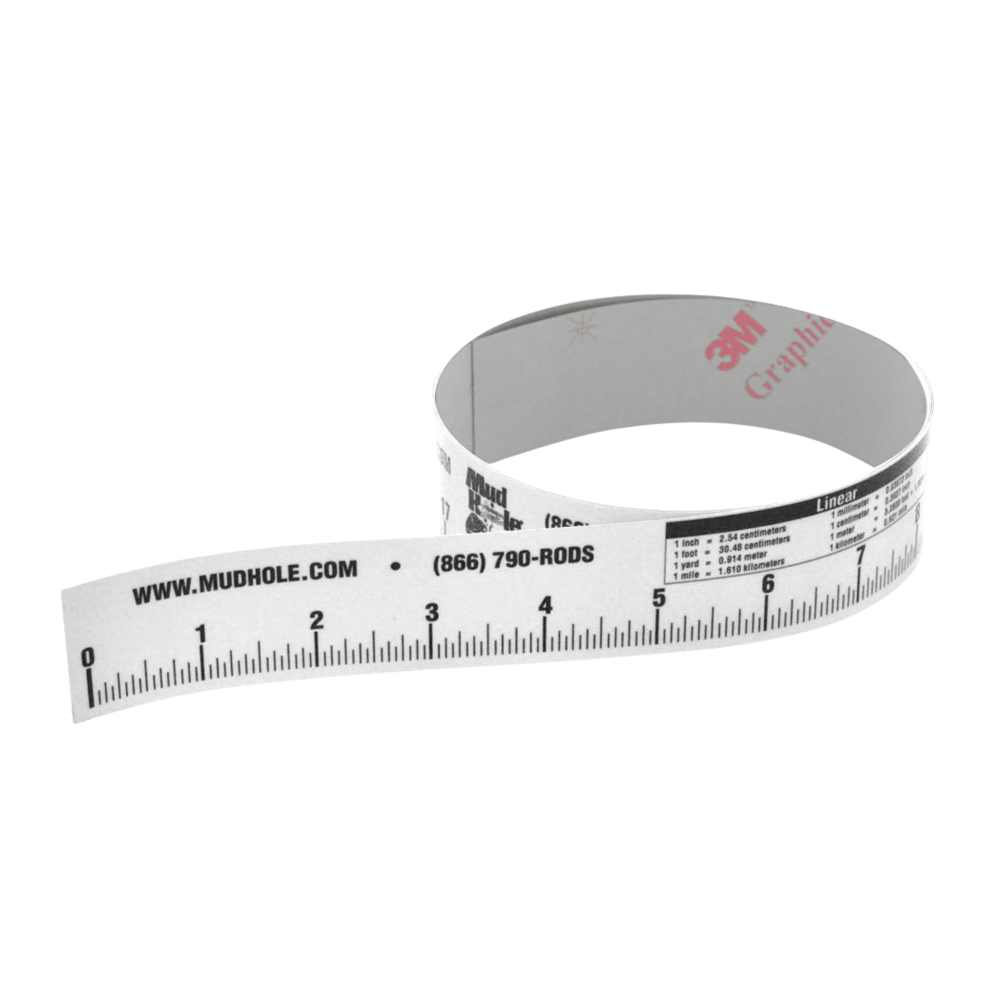 Rod Builder's Adhesive-Backed Measuring Tape & Conversion Chart