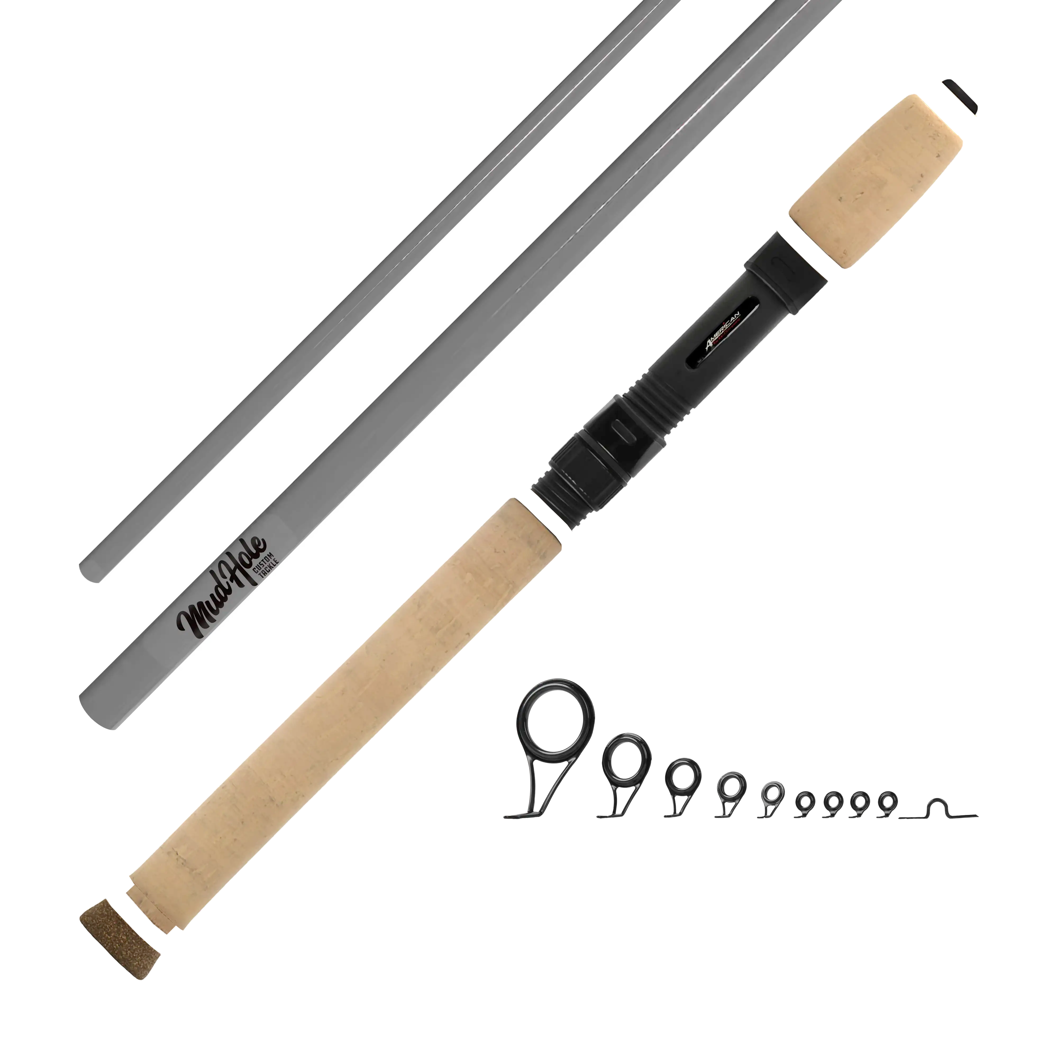 Mud Hole 7'0" Light 2-Piece Color Spinning Rod Kits