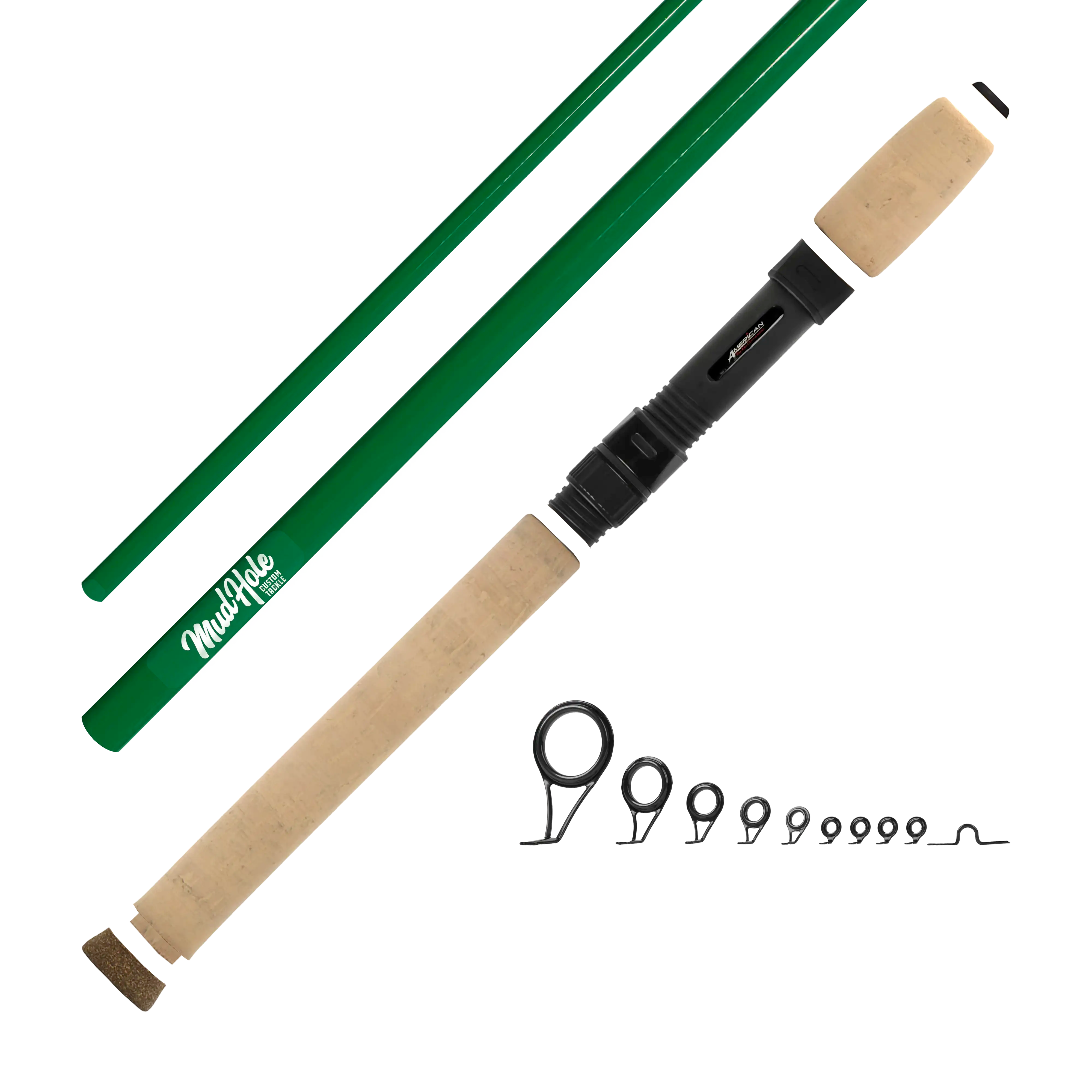 Mud Hole 7'0" Light 2-Piece Color Spinning Rod Kits