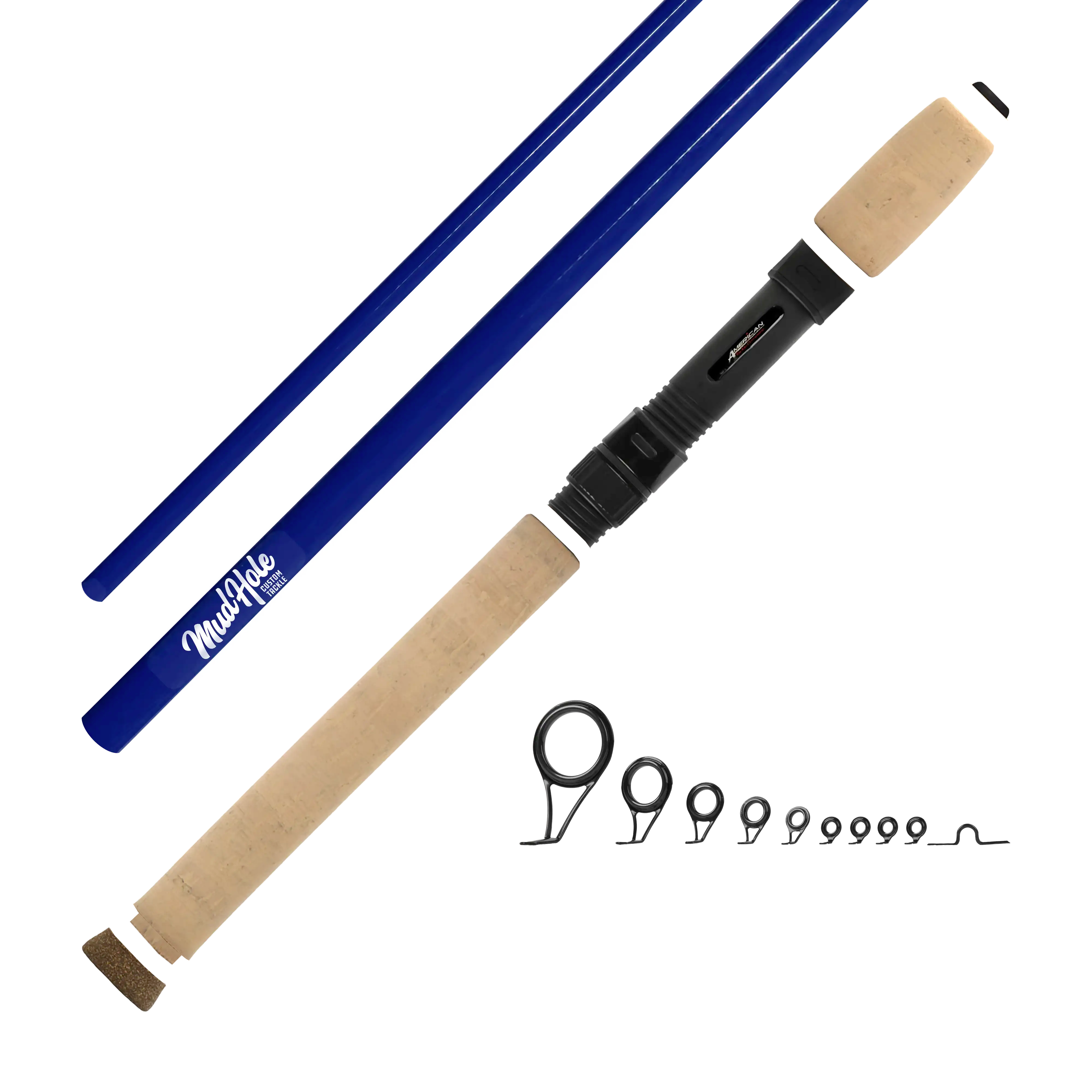 Mud Hole 6'6" Light 2-Piece Color Spinning Rod Kits