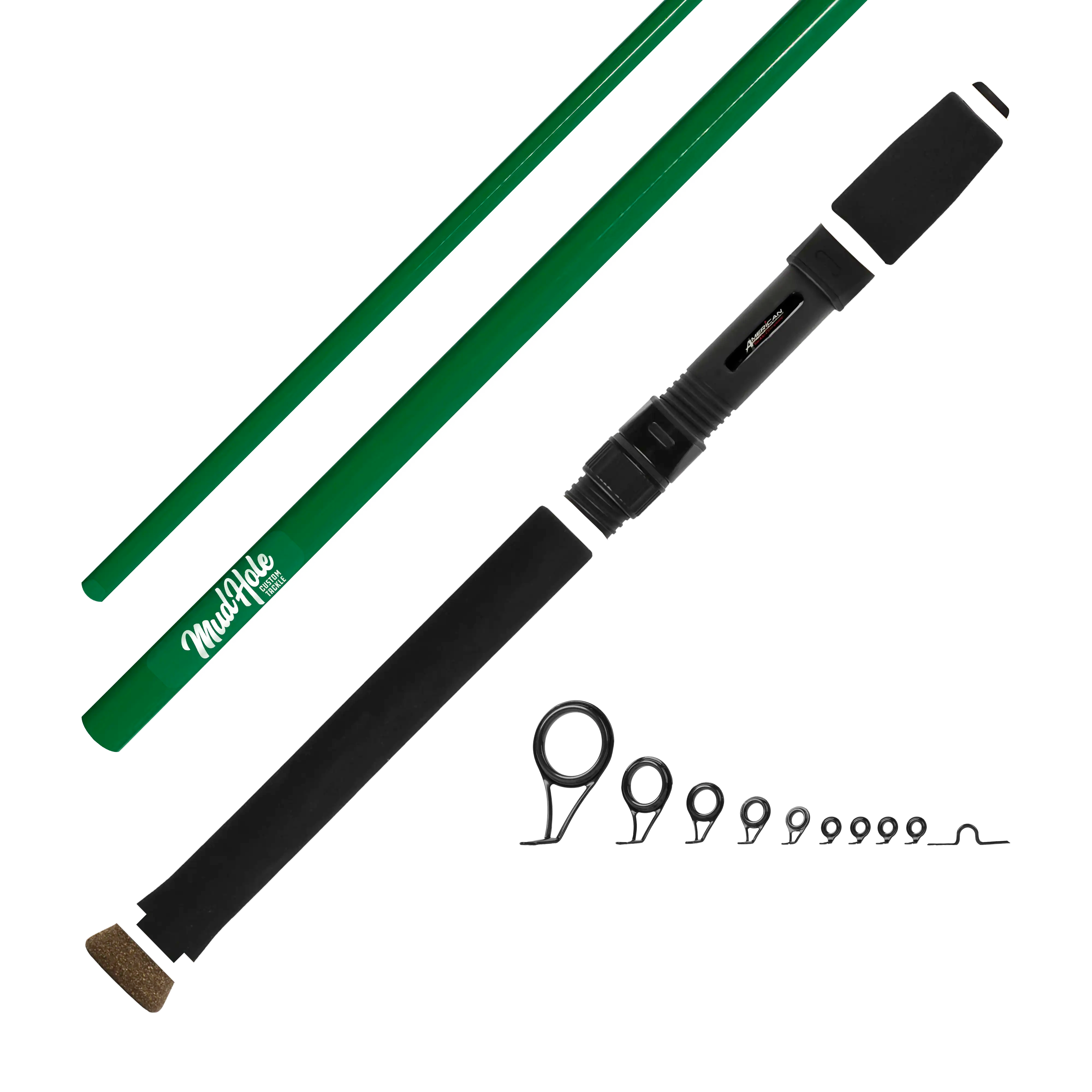 Mud Hole 6'6" Light 2-Piece Color Spinning Rod Kits