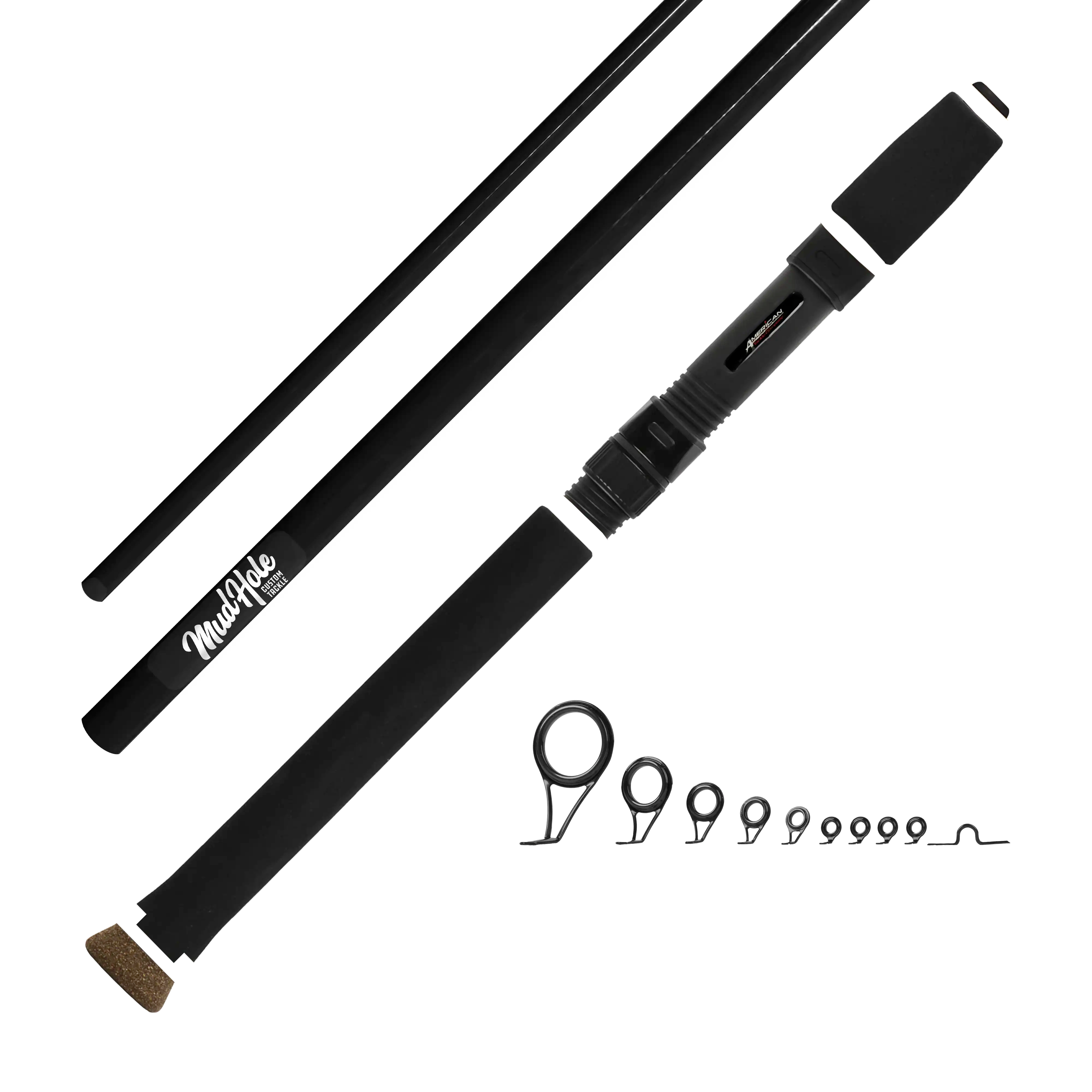 Mud Hole 6'6" Light 2-Piece Color Spinning Rod Kits