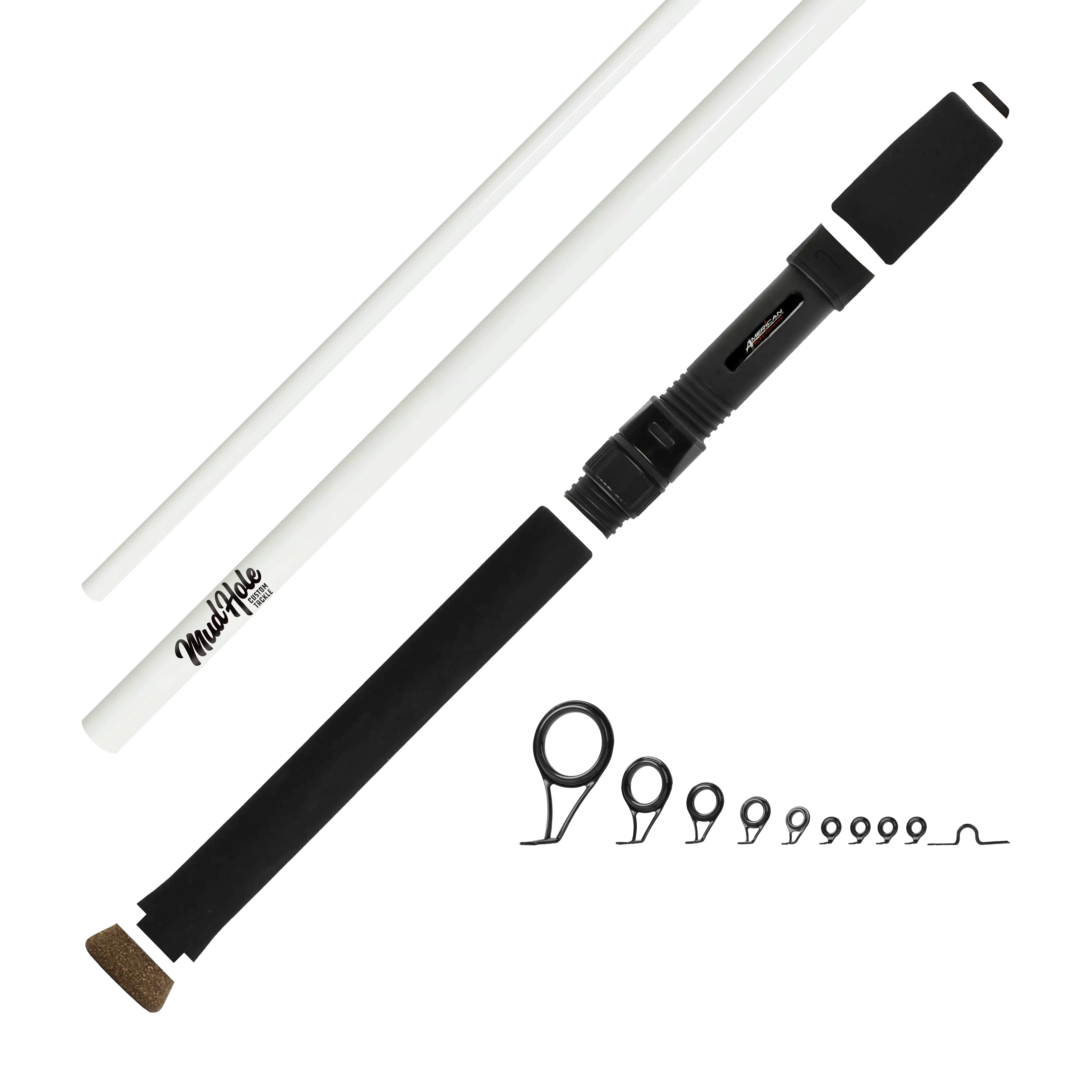 Mud Hole 6'6" Light 2-Piece Color Spinning Rod Kits