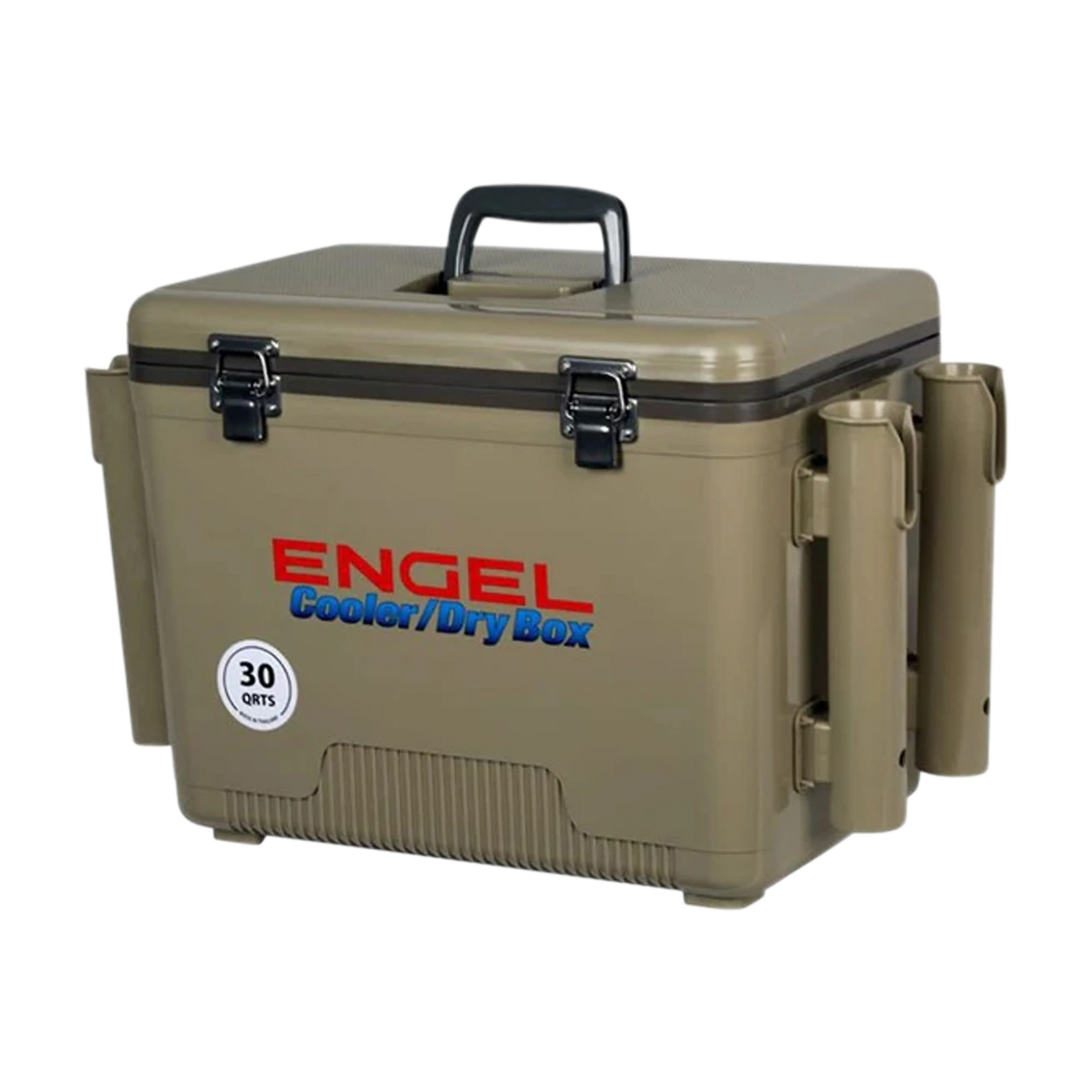 fishing cooler with rod holders Engel 19 Qt. Cooler/Dry Box with Rod Holders